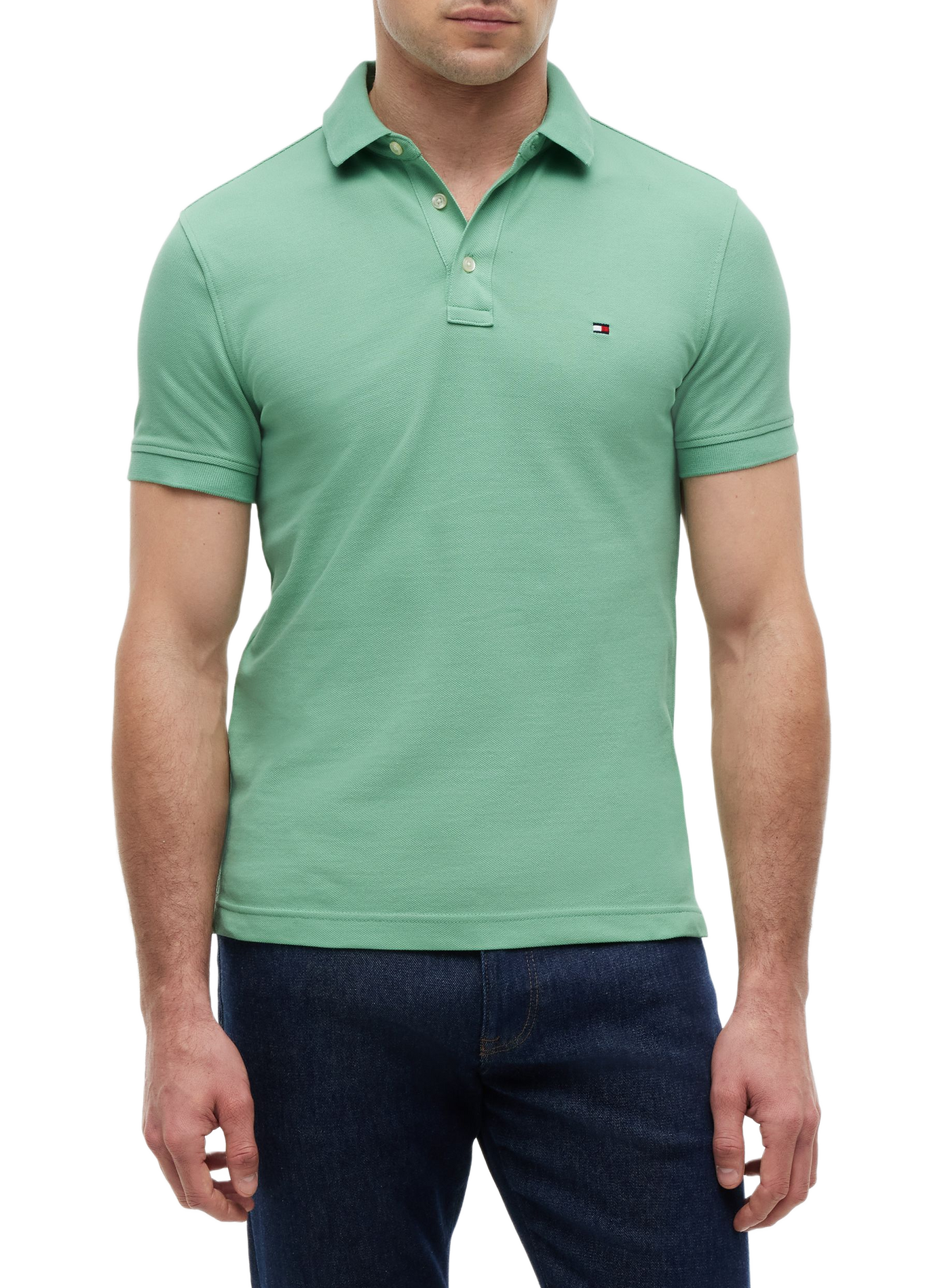 Polo aus Bio-Baumwolle TOMMY HILFIGER Grun