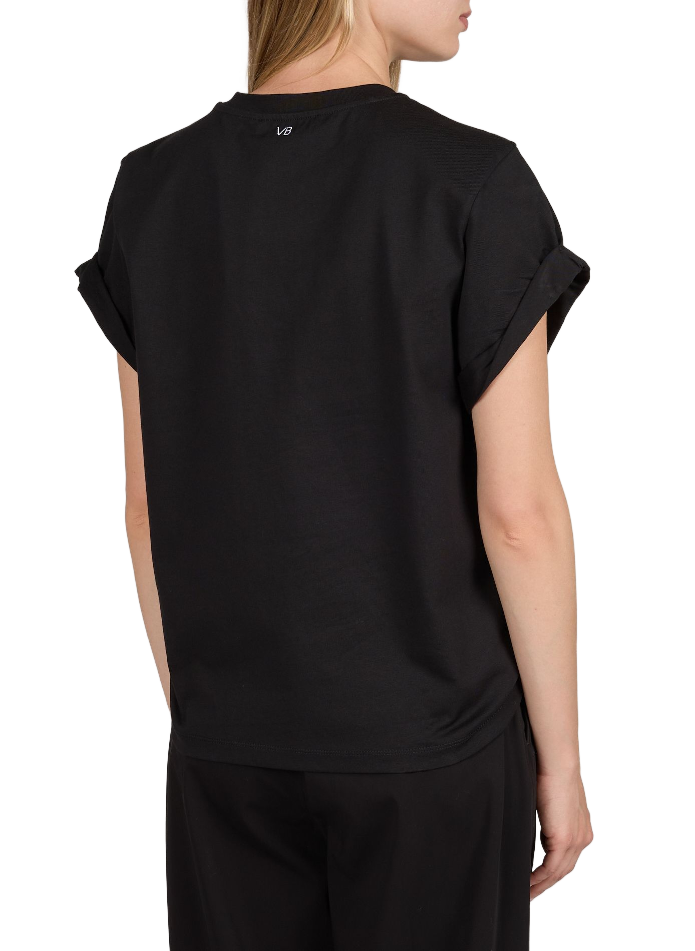 Straight cotton t-shirt VICTORIA BECKHAM Black