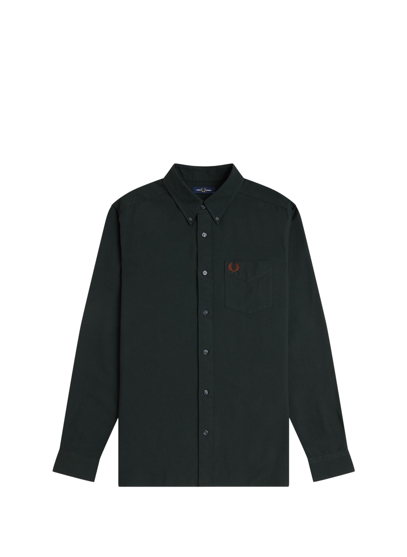 Chemise col américain en coton FRED PERRY Vert
