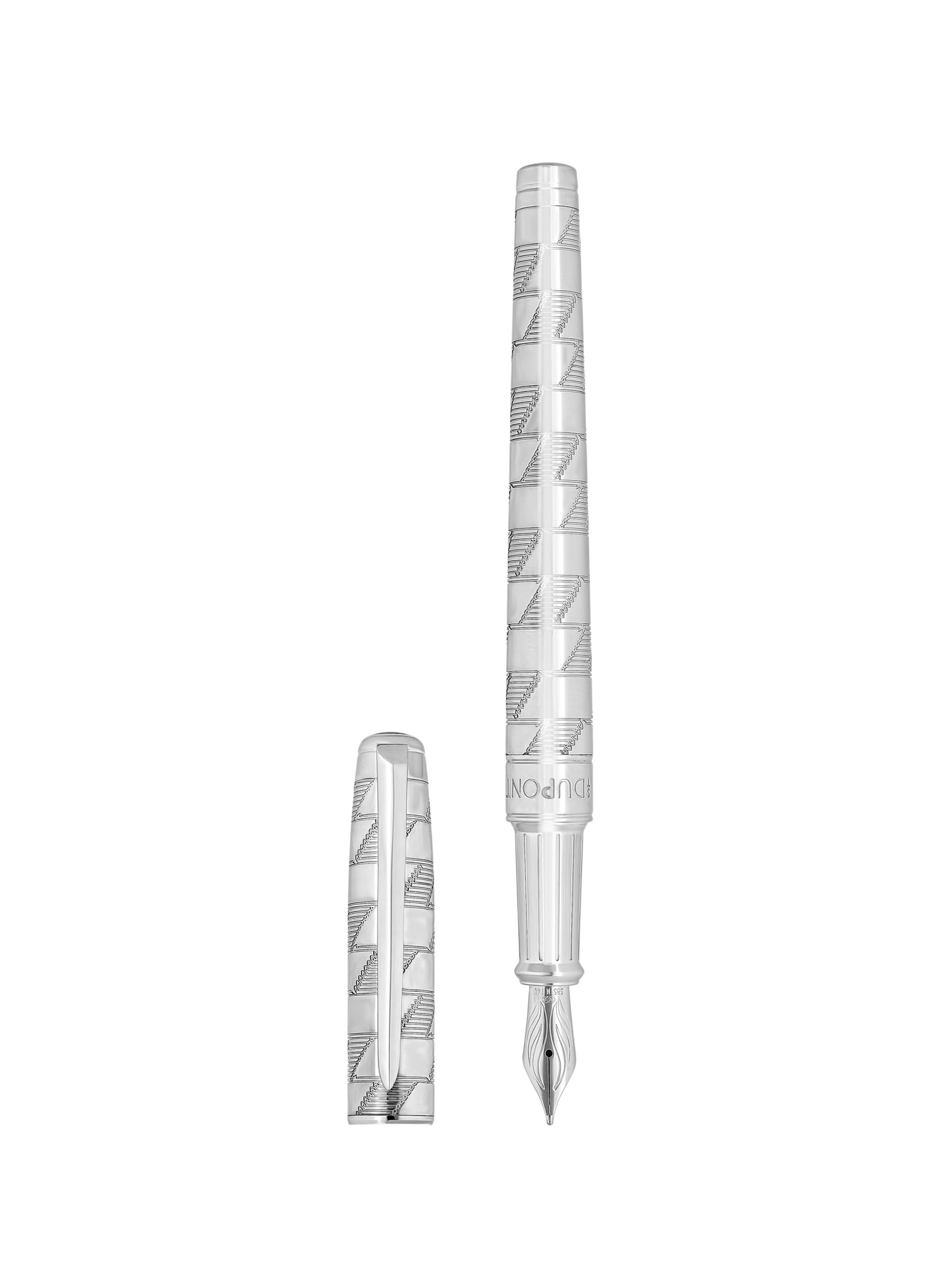 Stylo Plume Medium Monogram 1872 Line D S.T. DUPONT Argent