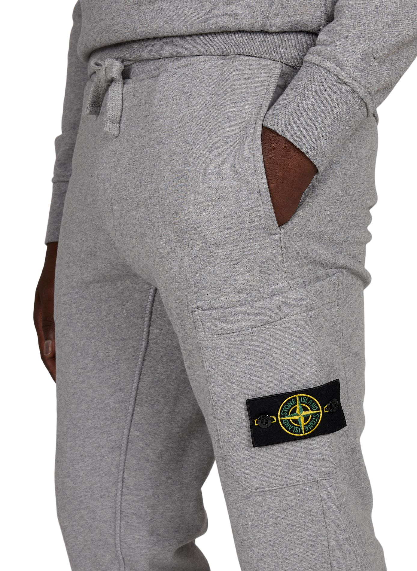 Schmale Jogginghose aus Baumwolle STONE ISLAND Grau