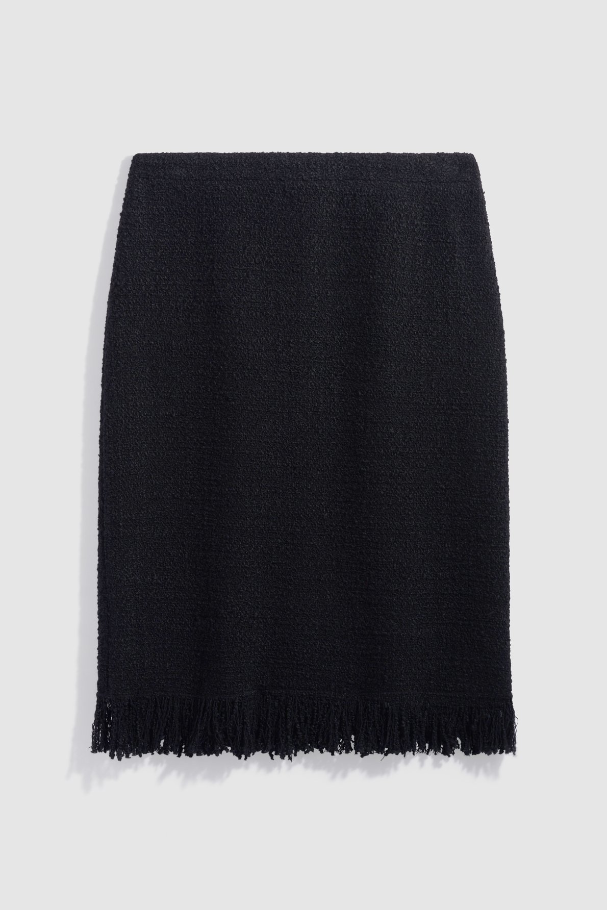Jupe droite en tweed à franges - tess GERARD DAREL Noir