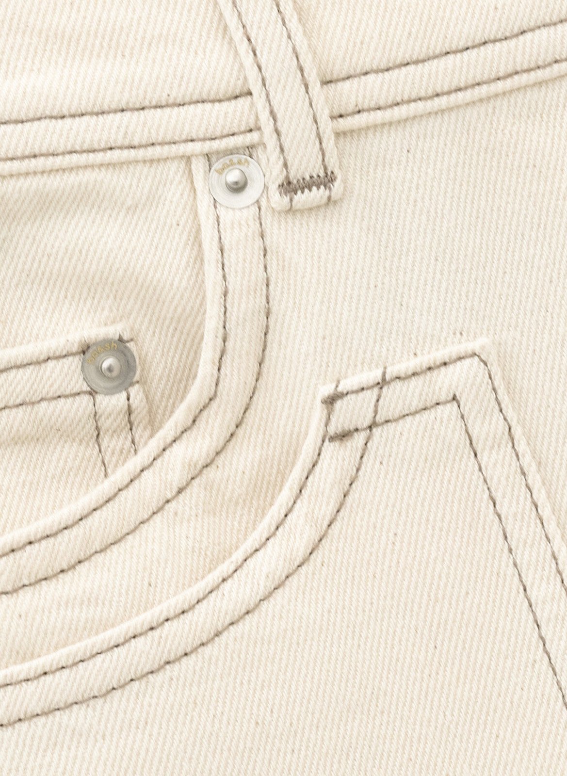 Jean large taille haute en coton zoel BA&SH Beige