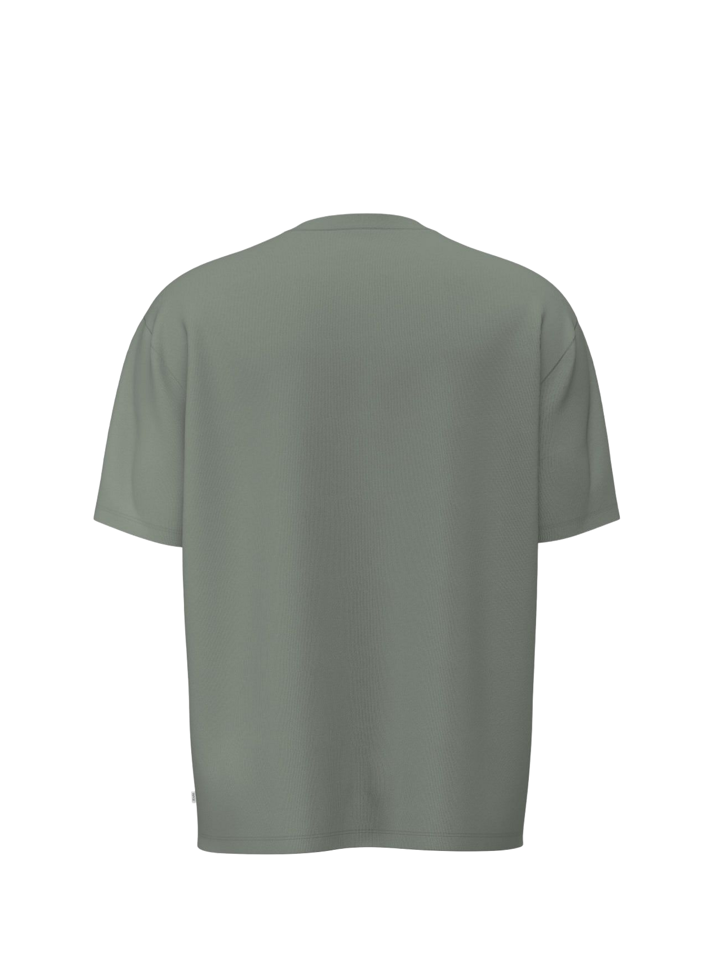 T-shirt droit col rond imprimé en coton GUESS Green
