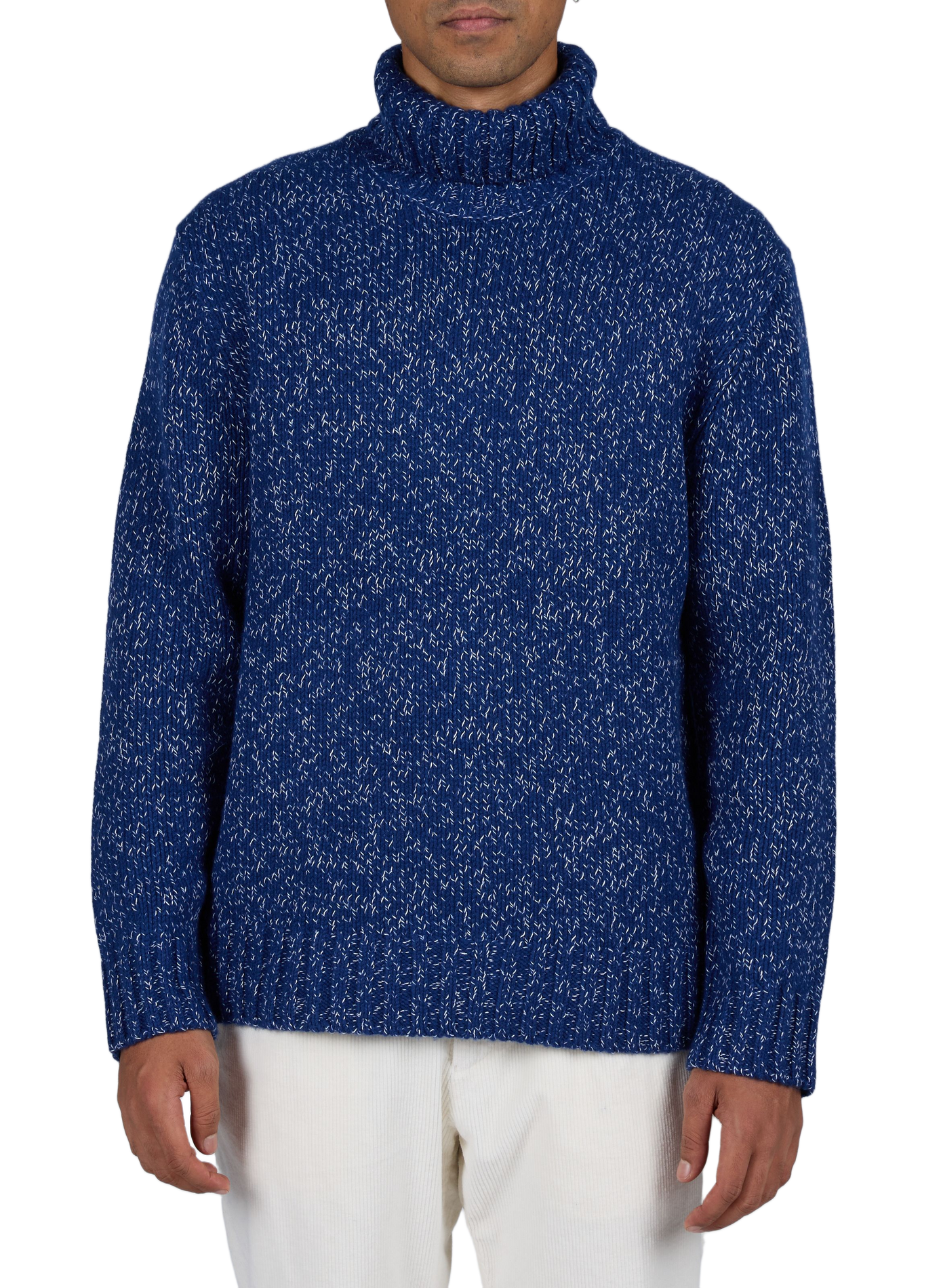 Rollkragenpullover aus meliertem Strick STRELLSON Blau