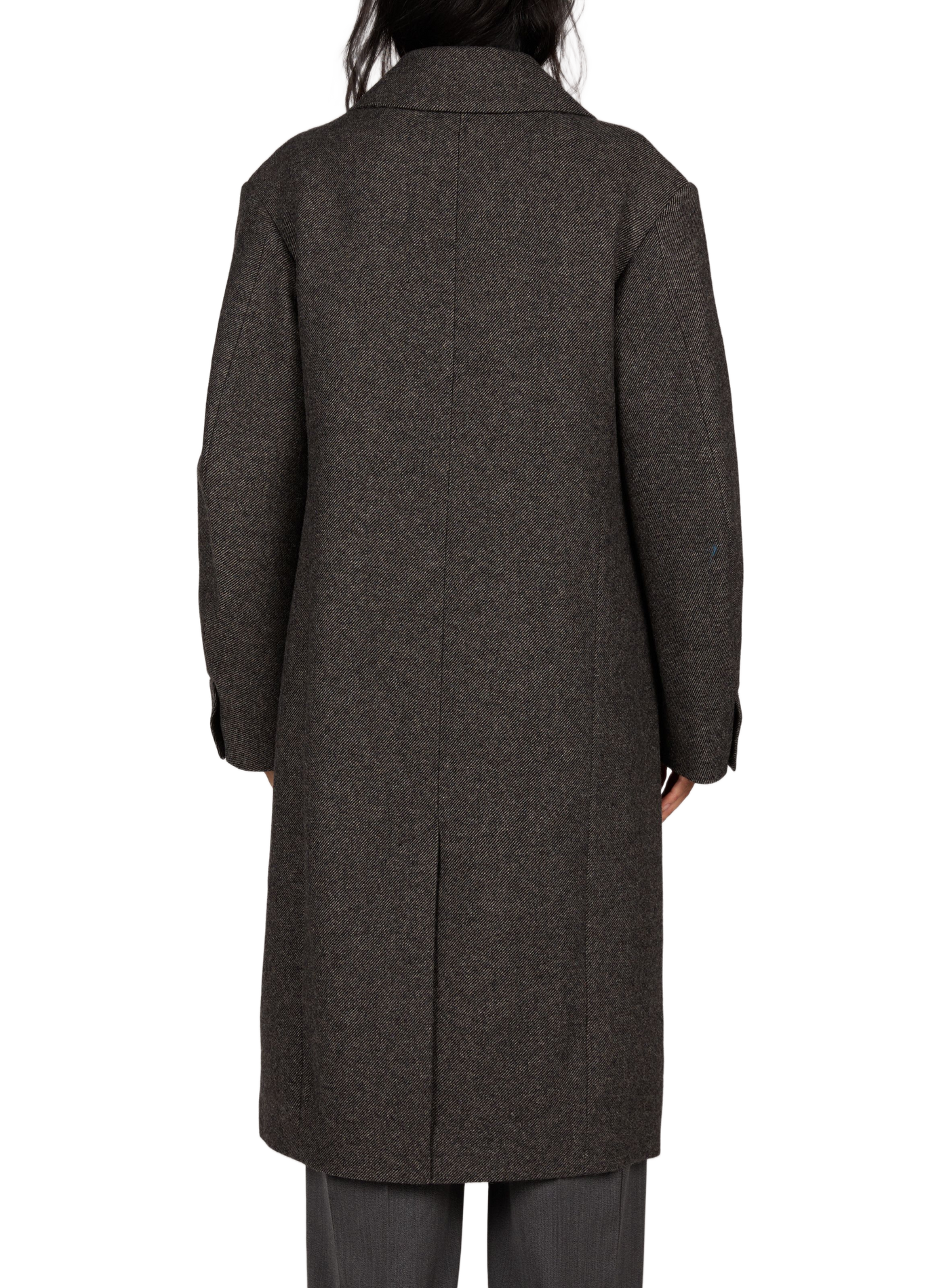 Oversized wool-blend coat with panel detailing and rhinestones SIMONE ROCHA Grey
