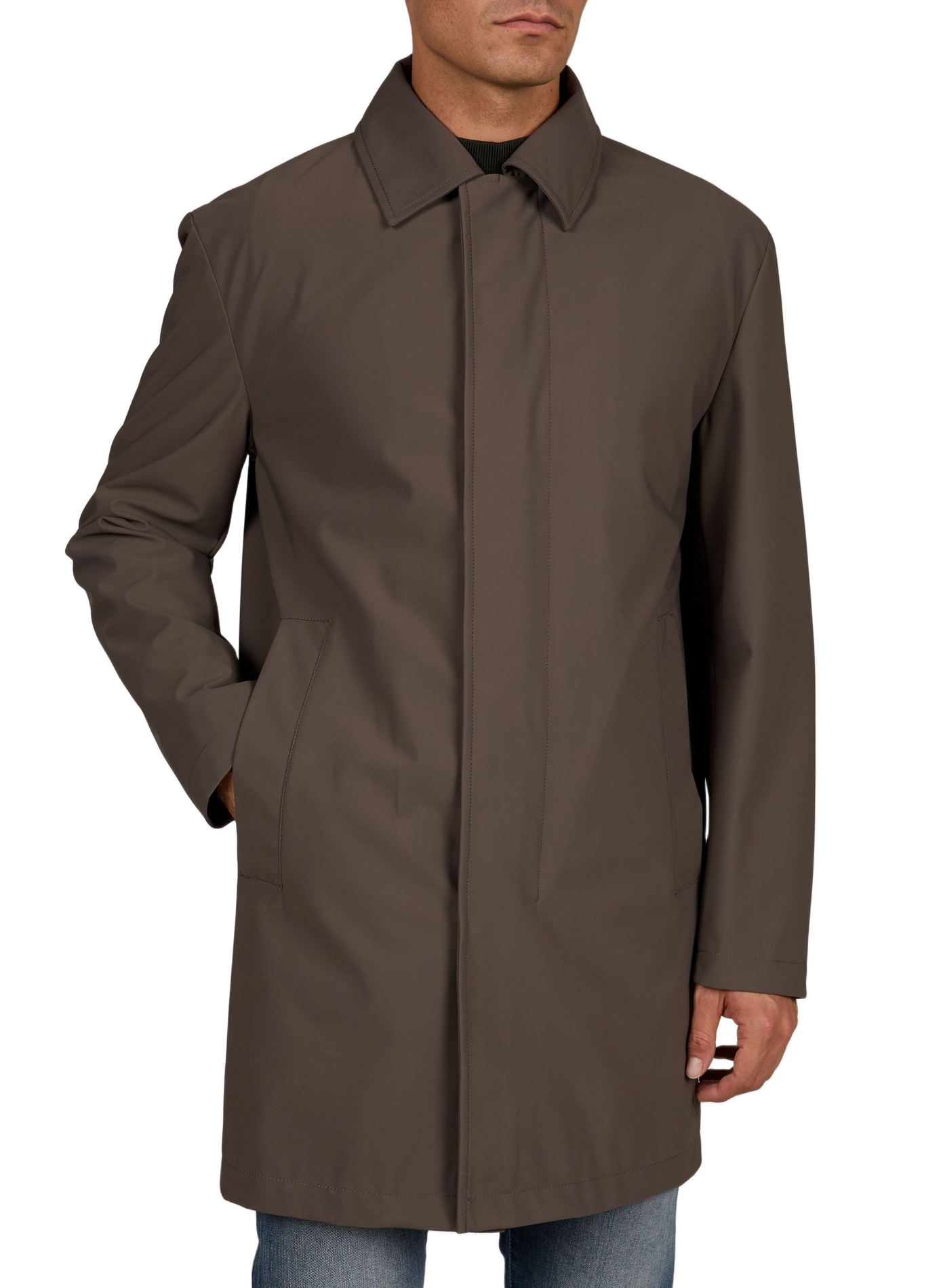 Parka recta de longitud media con cuello clásico STRELLSON Marrón