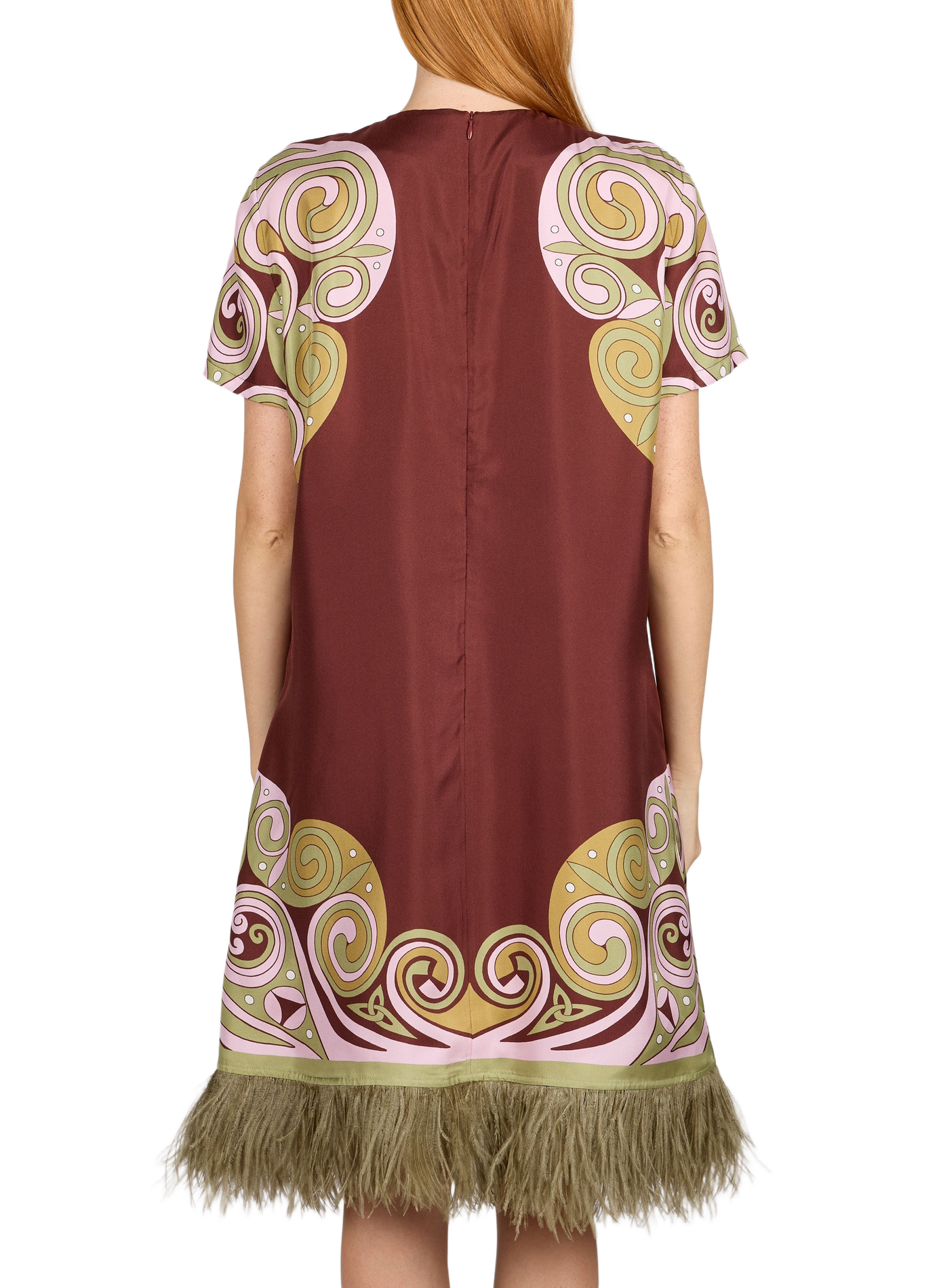 Midi-Seidenkleid LA DOUBLEJ Rot