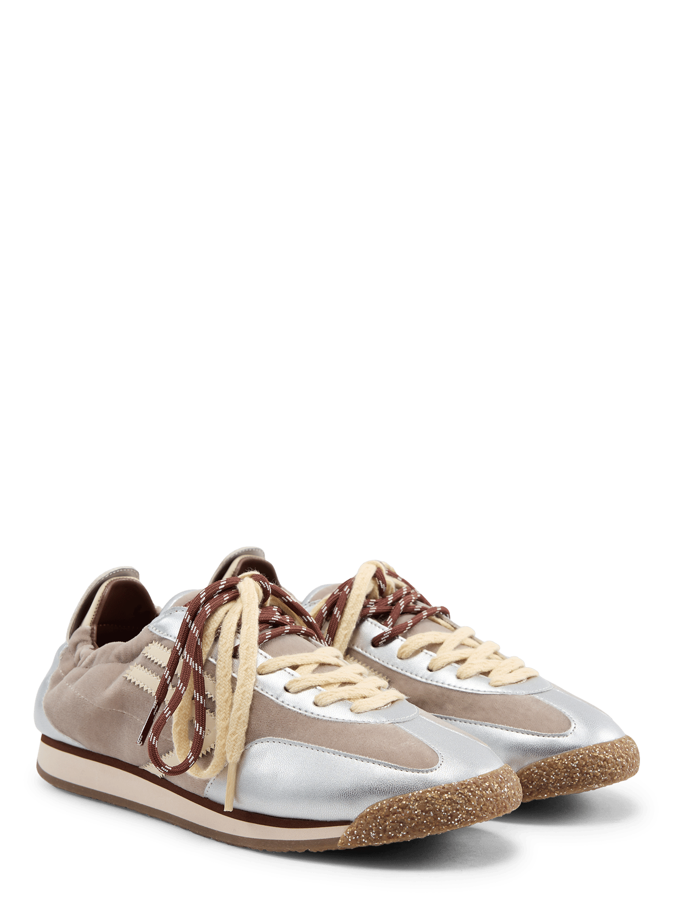Panther double lace sneakers | Silver PURAAI Women