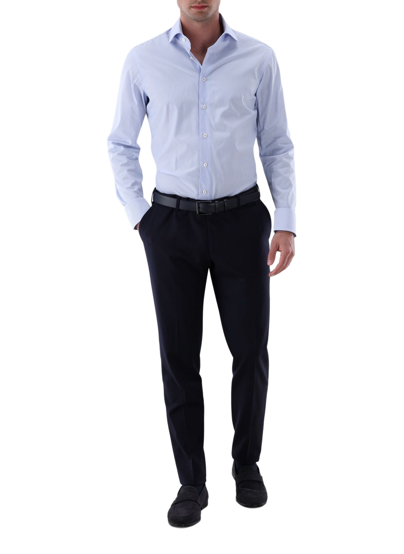 Gerade geschnittenes gestreiftes Hemd VAN LAACK Blau