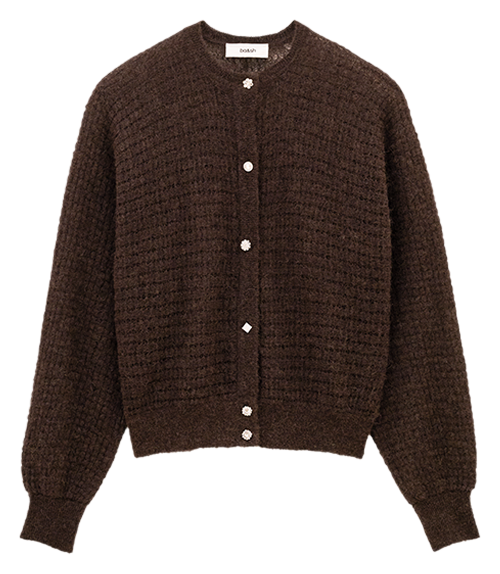 Gilet ample en laine mélangée isolar BA&SH Marron