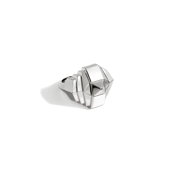Bague Rockaway pyramide en argent