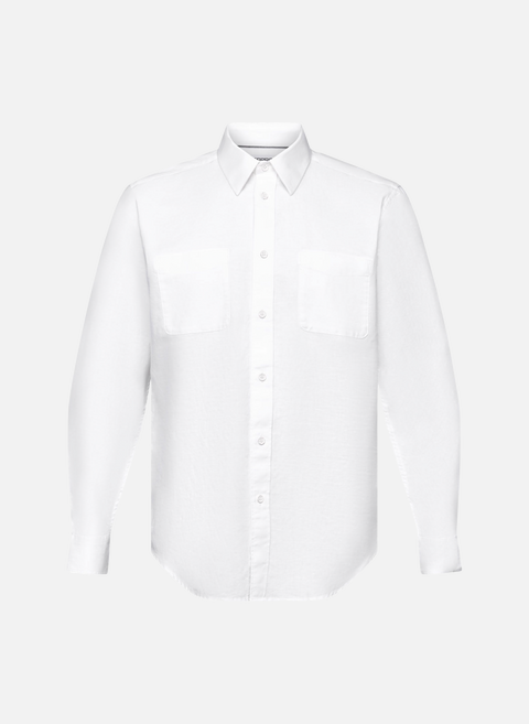 Linen and cotton shirt WhiteESPRIT 