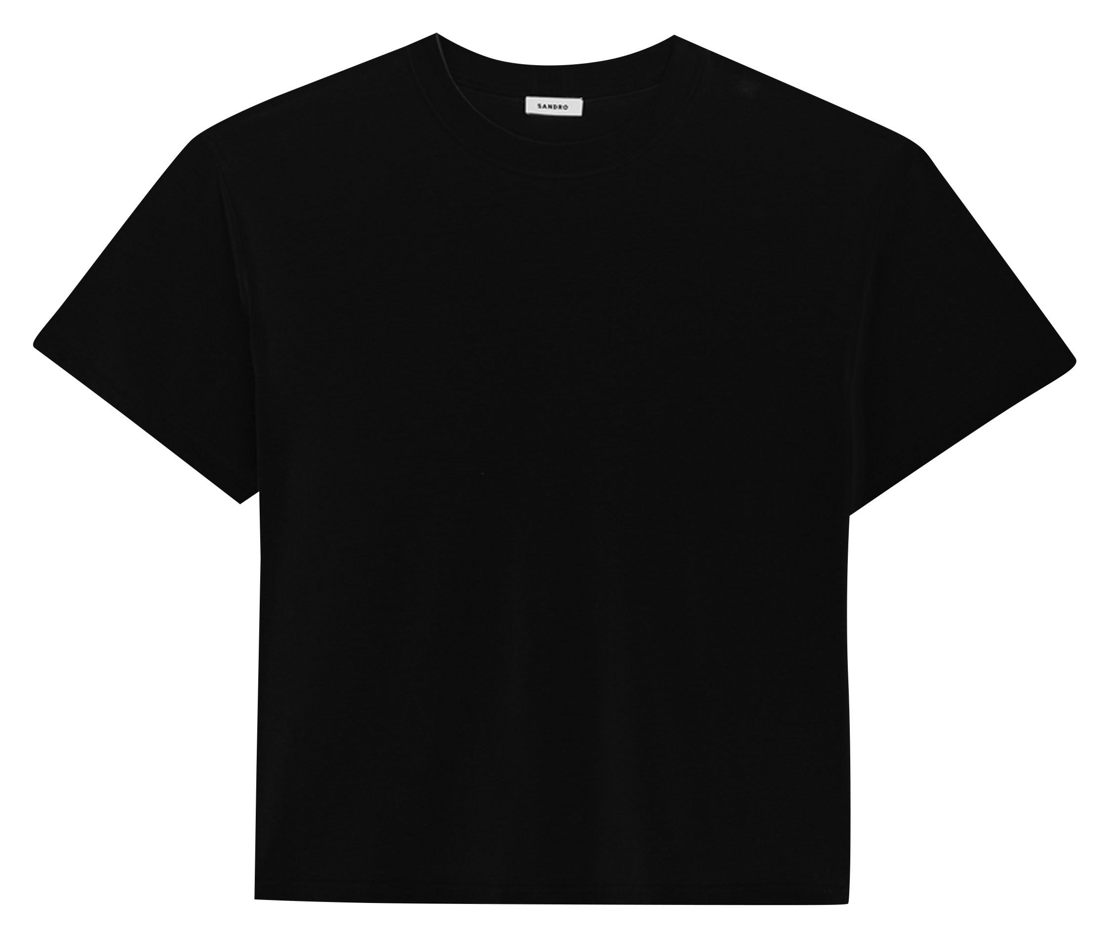 Tee-shirt oversize col rond en coton SANDRO Noir