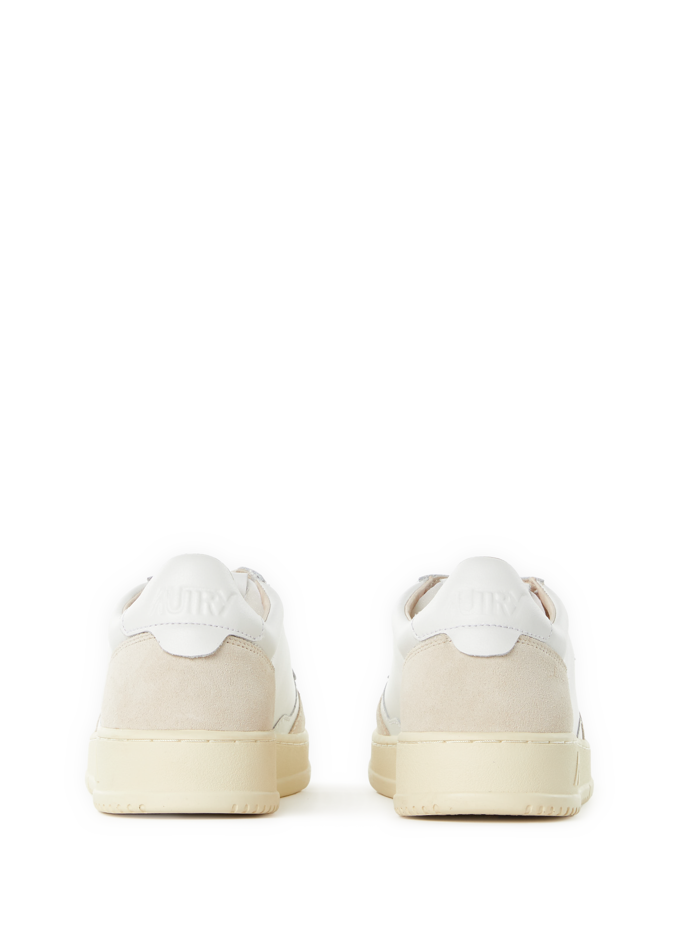 Bi-material sneakers AUTRY White