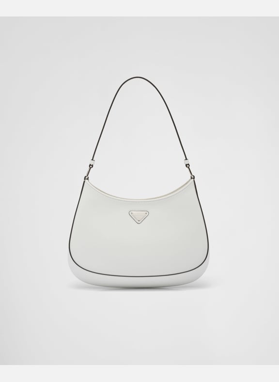Sac porté épaule prada cleo en cuir brossé Blanc by PRADA PRADA Sac porté épaule prada cleo en cuir brossé Blanc