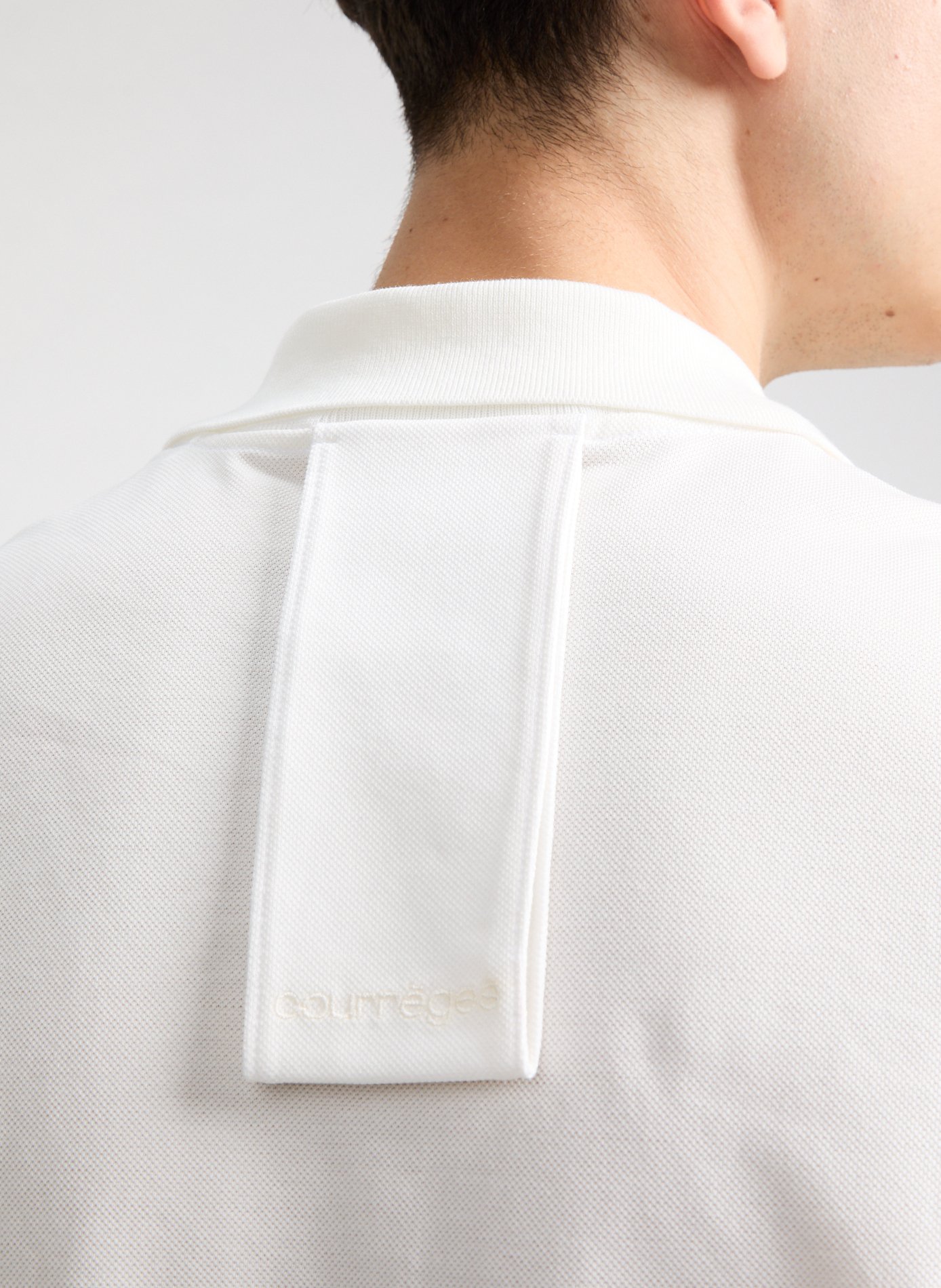 Short sleeve cotton polo shirt COURRÈGES White