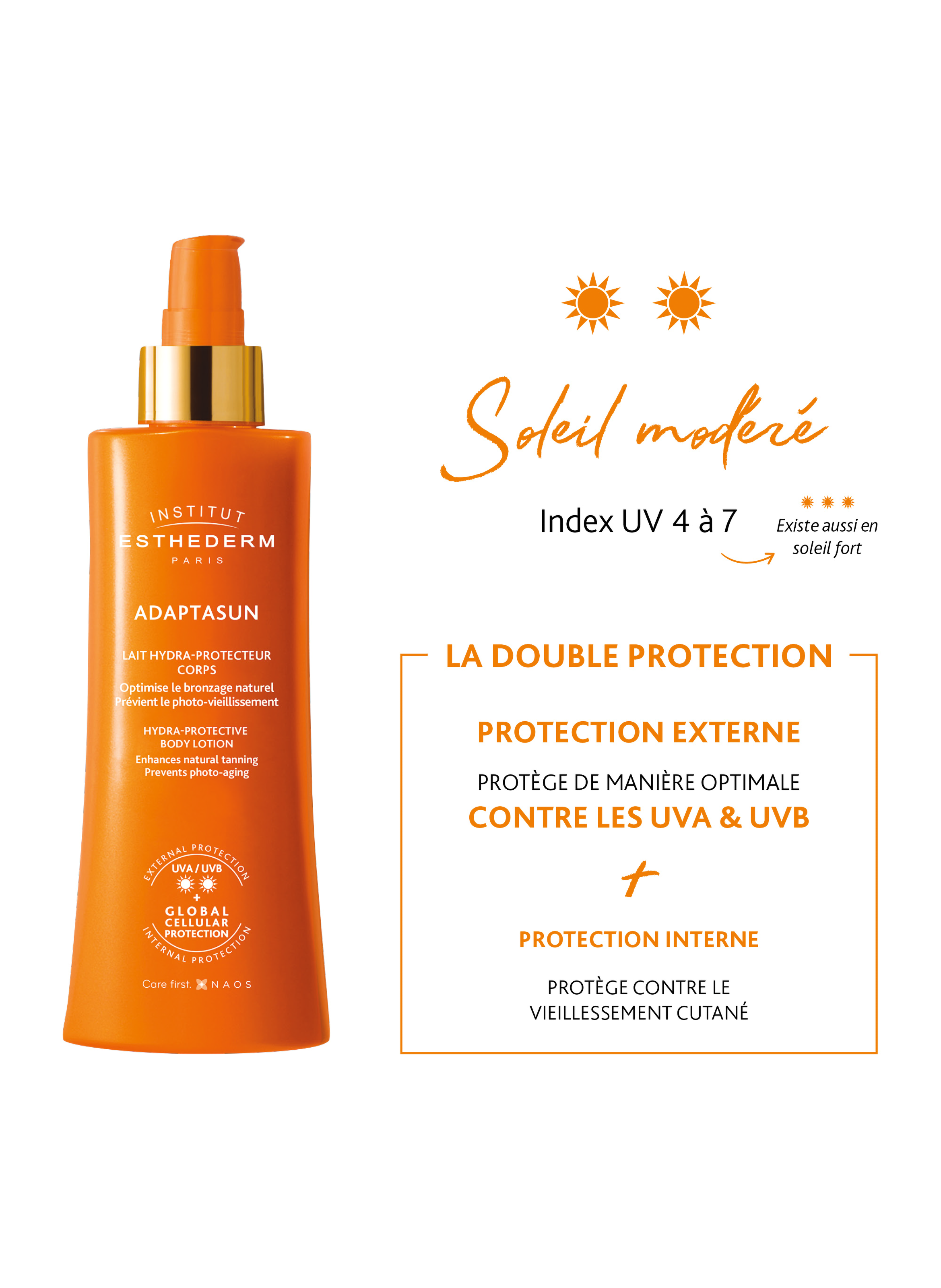 ADAPTASUN Moderate Sun Body Lotion INSTITUT ESTHEDERM No color