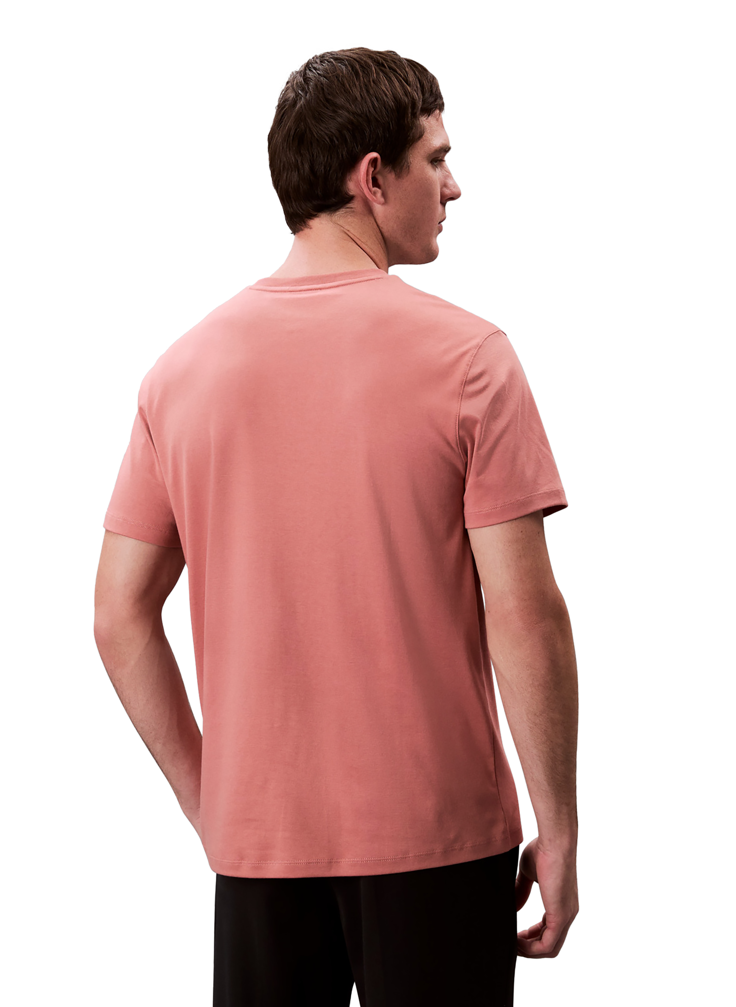 T-shirt col rond en coton CALVIN KLEIN Orange