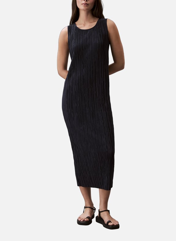 Pleated midi dress Blue by CALVIN KLEIN CALVIN KLEIN Pleated midi dress Blue