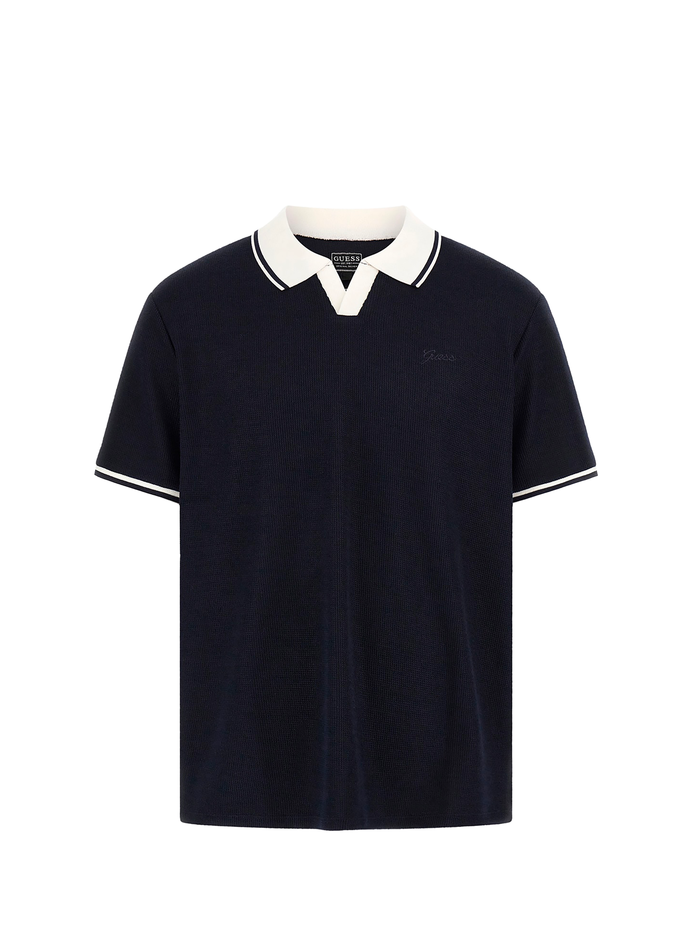 Polo col contrastant GUESS Bleu