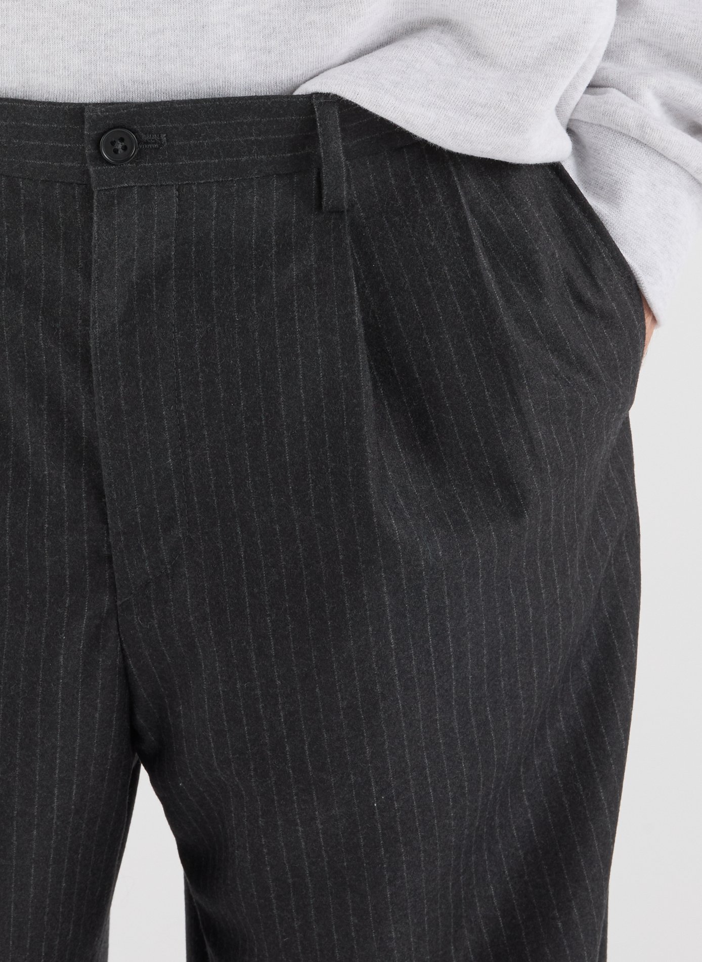 Striped wool trousers SAISON 1865 Grey