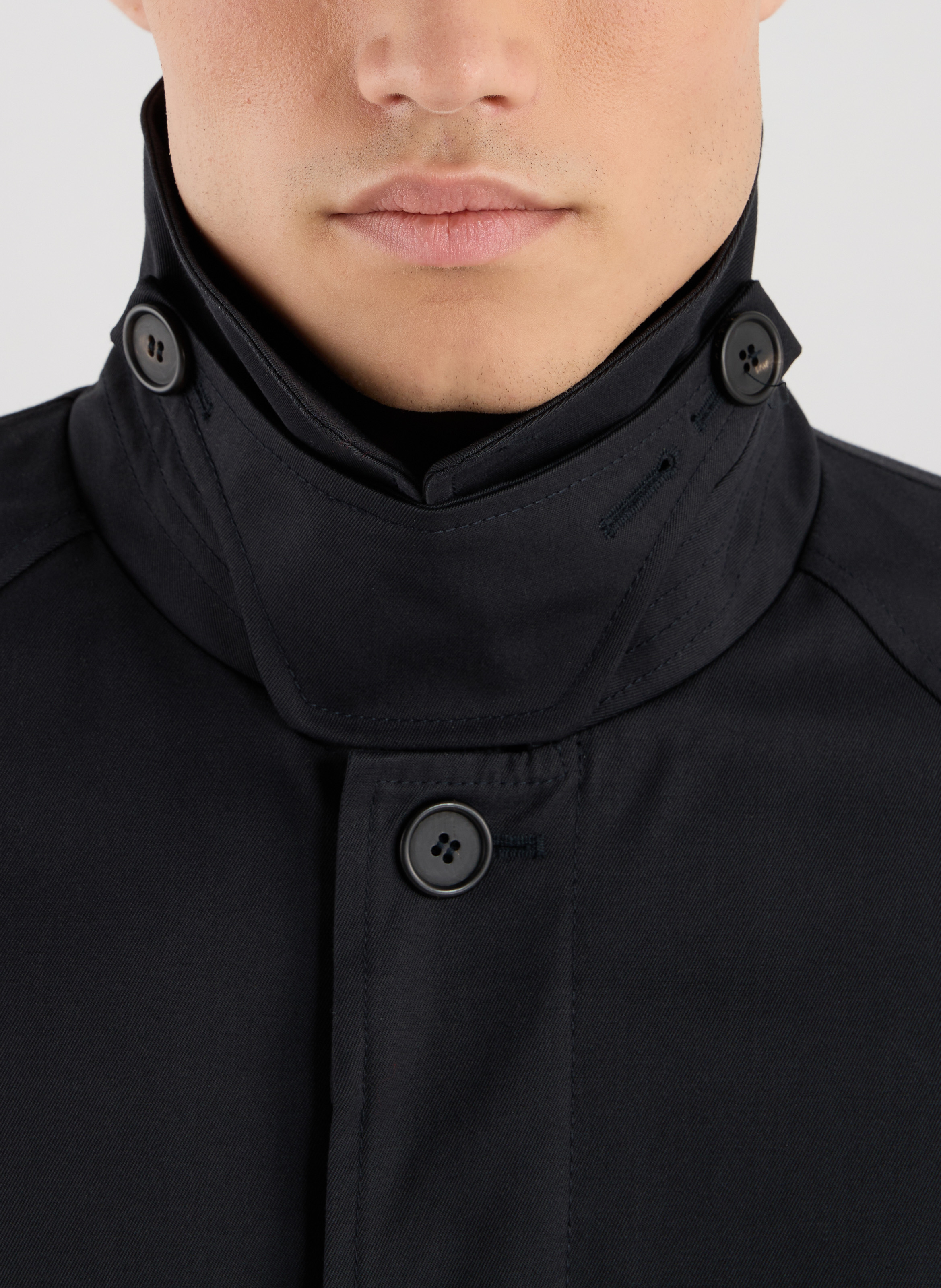 Cotton-blend trench coat SAISON 1865 Blue