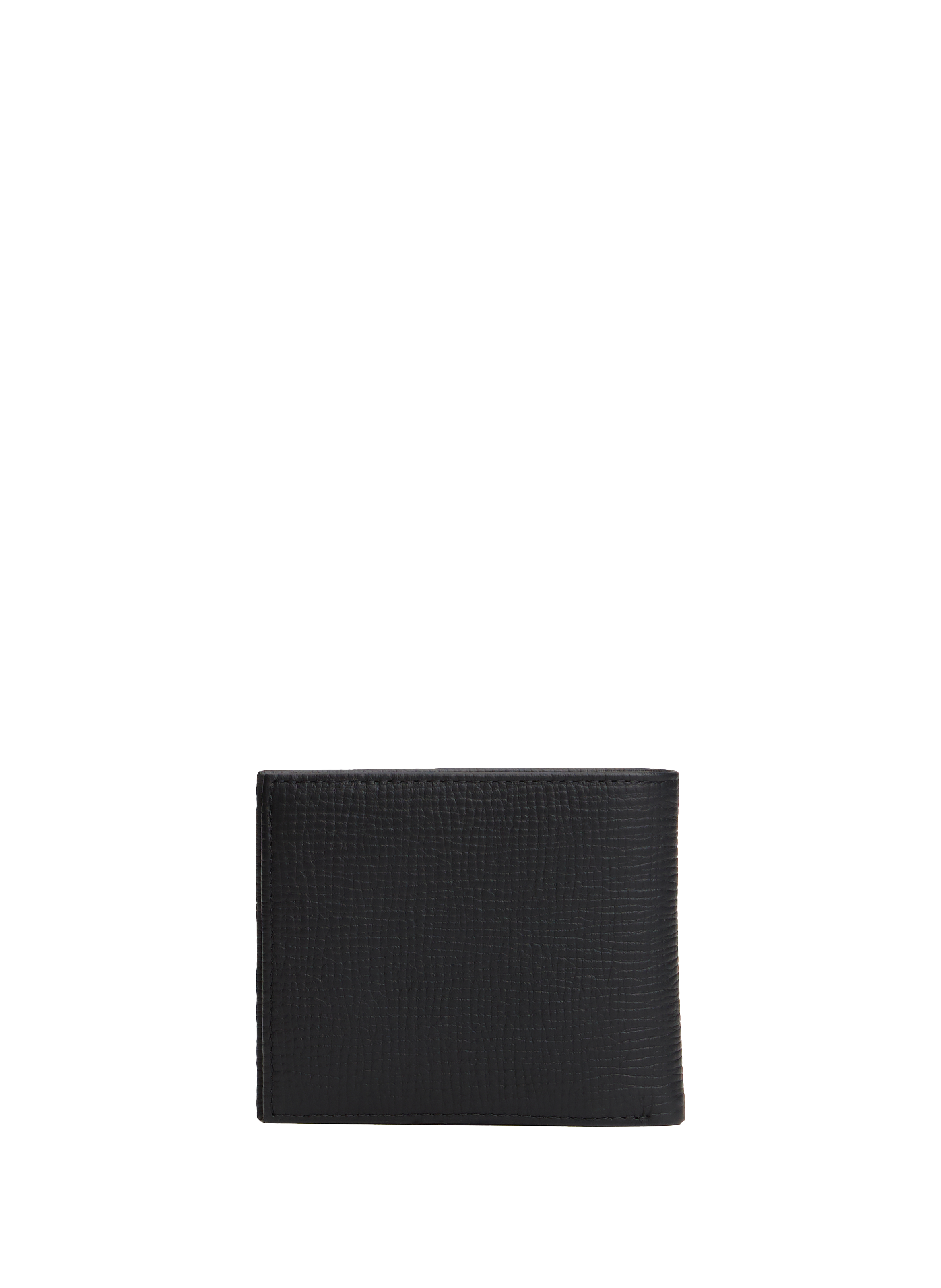 Grained cow leather wallet TOMMY HILFIGER Black