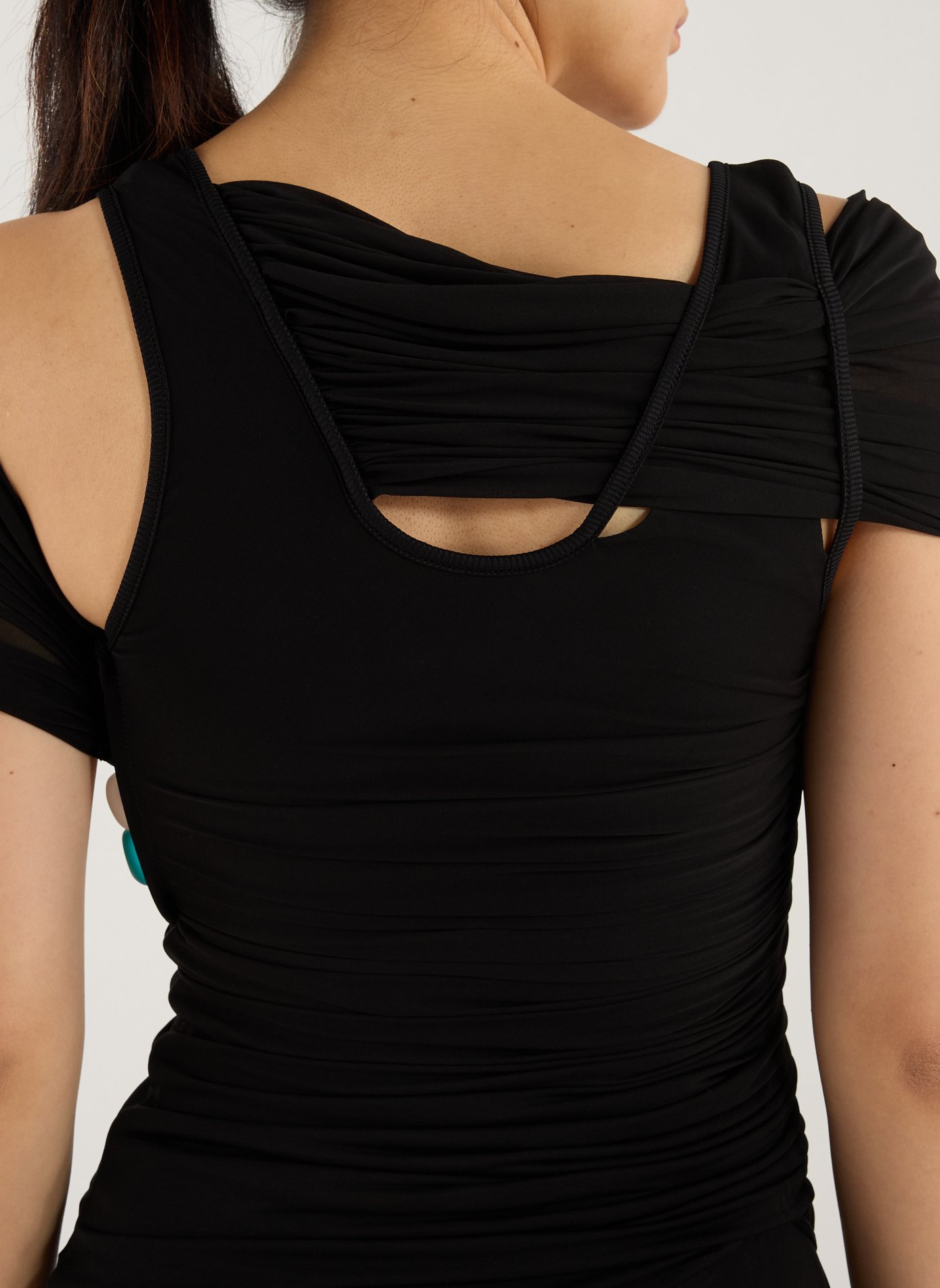 Top en jersey avec châle CHRISTOPHER ESBER Noir