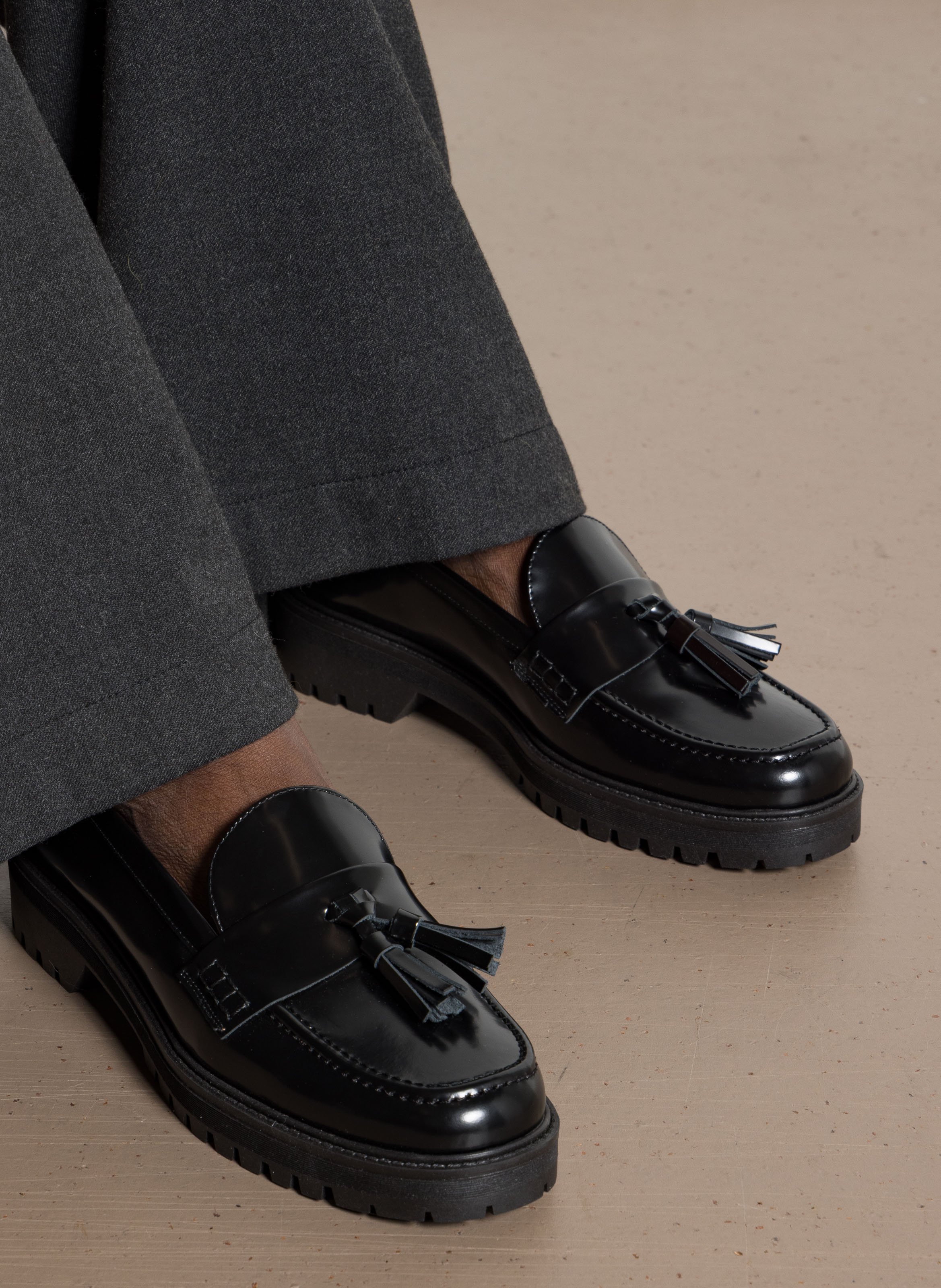 Mocassins en cuir valentin MAISON 123 Noir