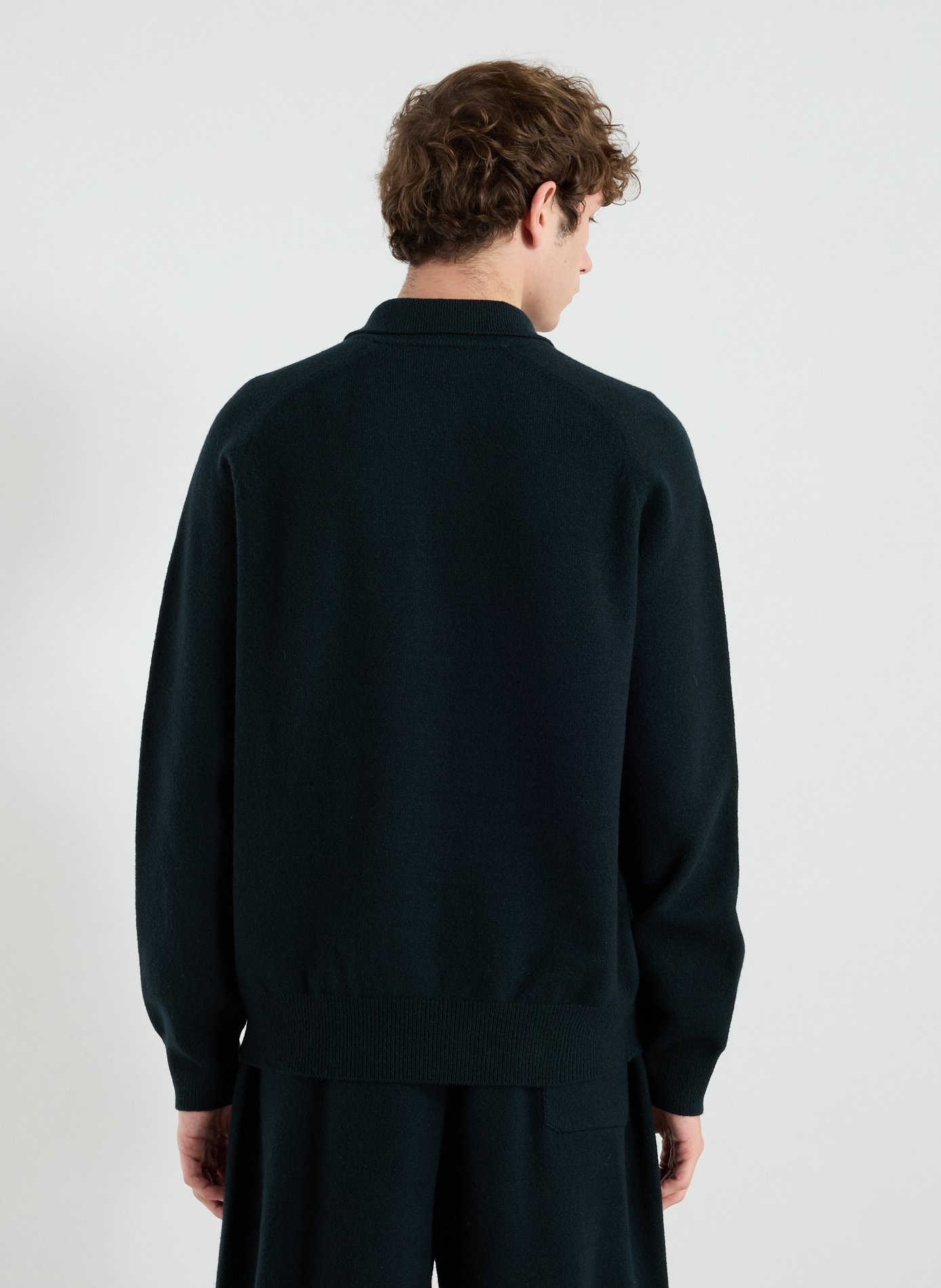 Oversized wool blend sweater LACOSTE Green