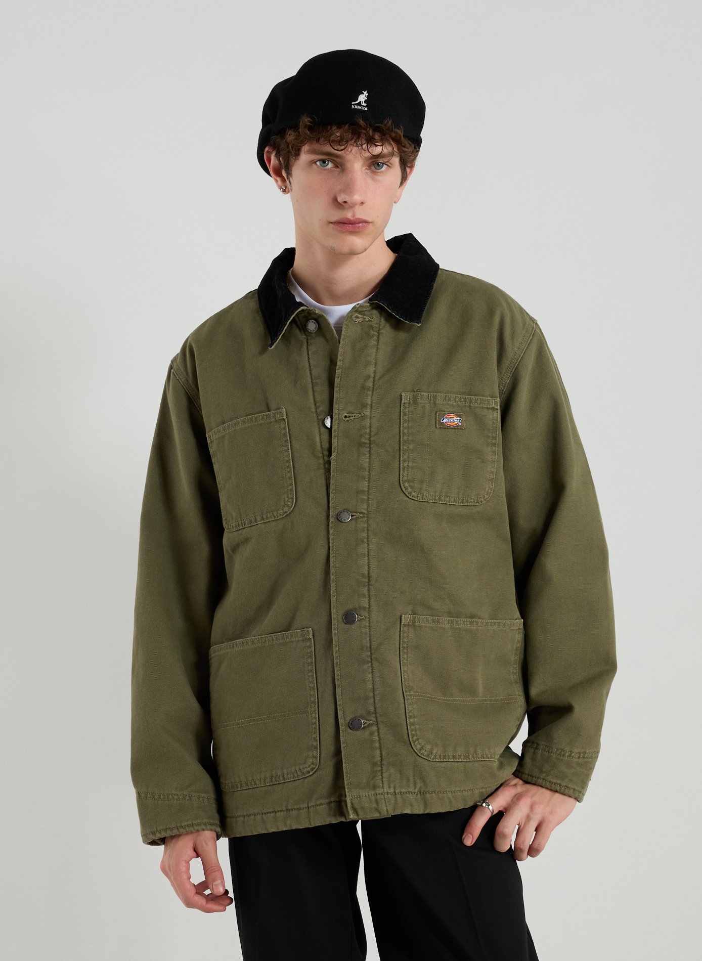 DICKIES Veste ample col classique en coton Kaki