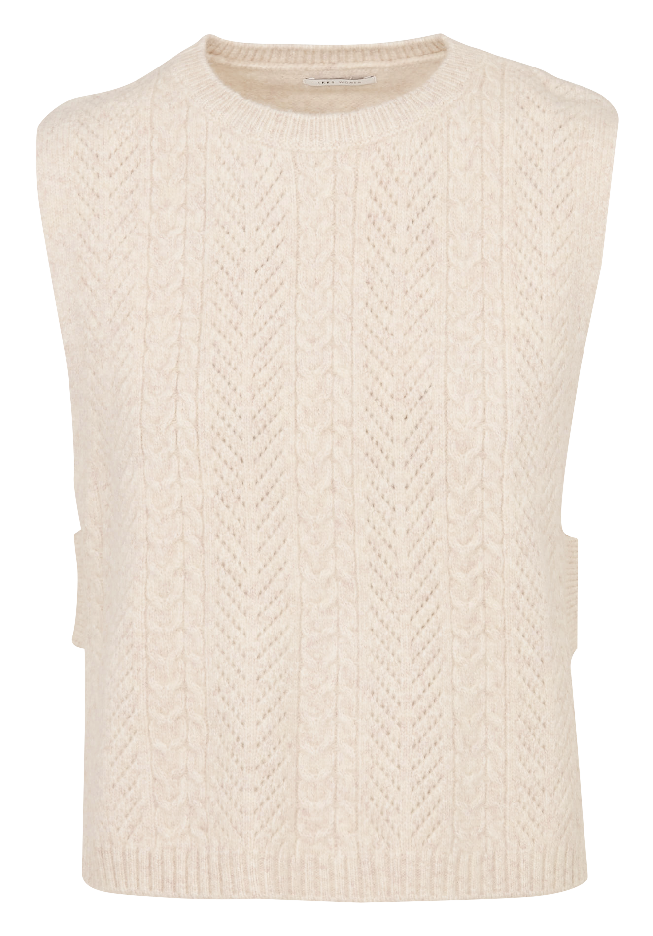 Pull droit col rond IKKS Beige