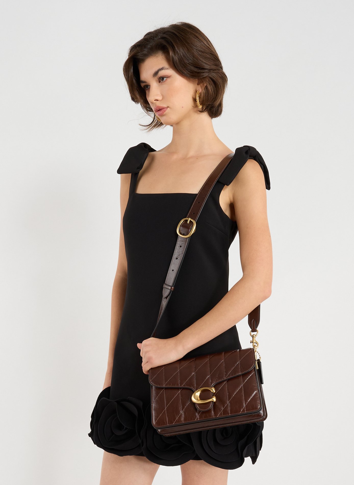 Sac à bandoulière Tabby COACH Marron