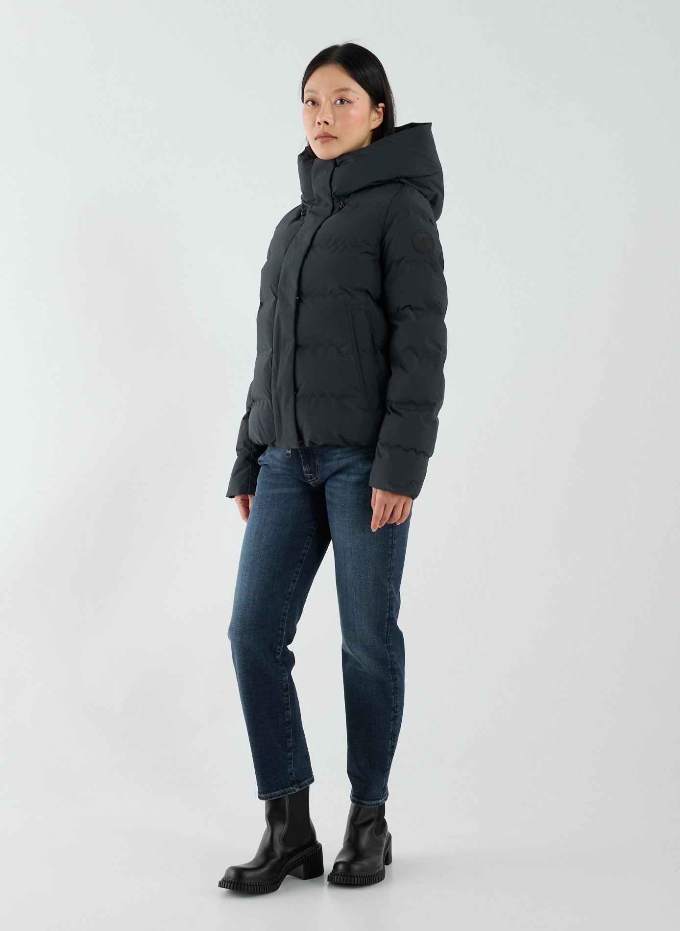 Hooded padded jacket SAVE THE DUCK Black