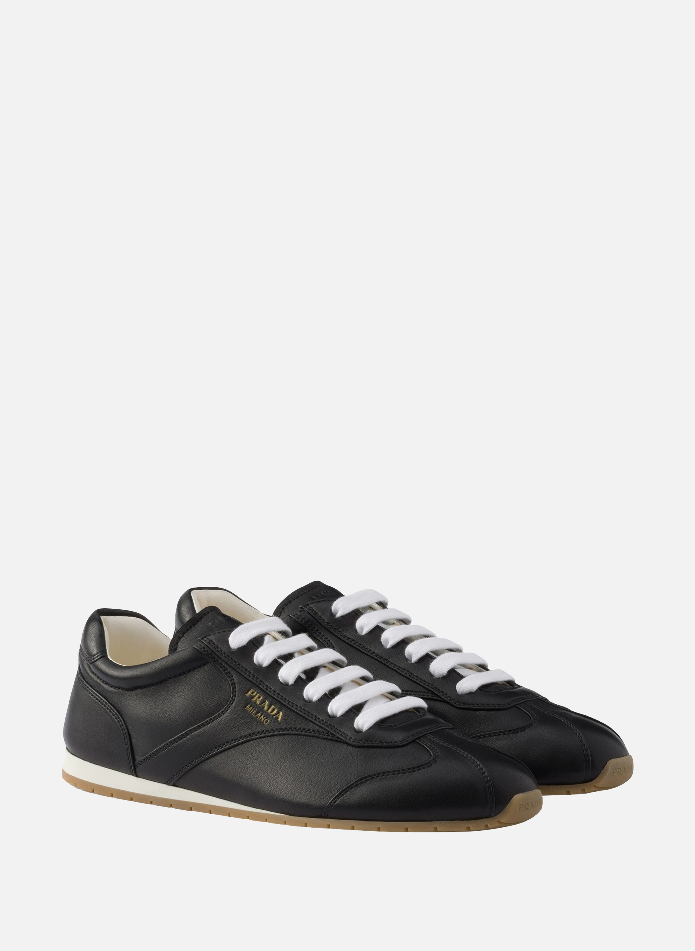Sneakers en cuir nappa PRADA Noir