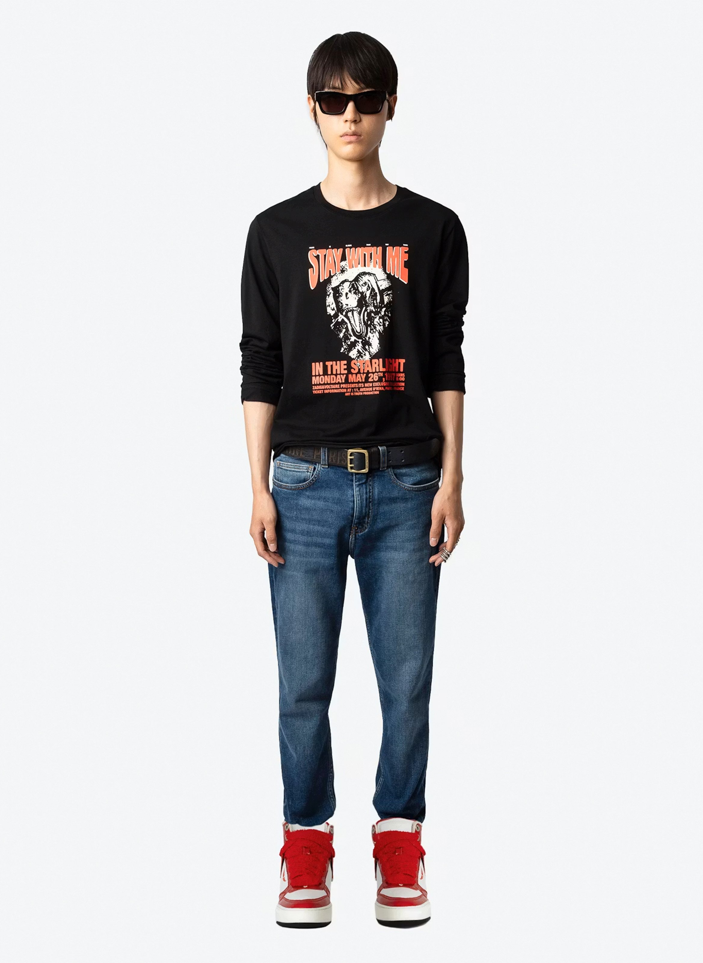 Baskets montantes en cuir high wings ZADIG&VOLTAIRE Rouge