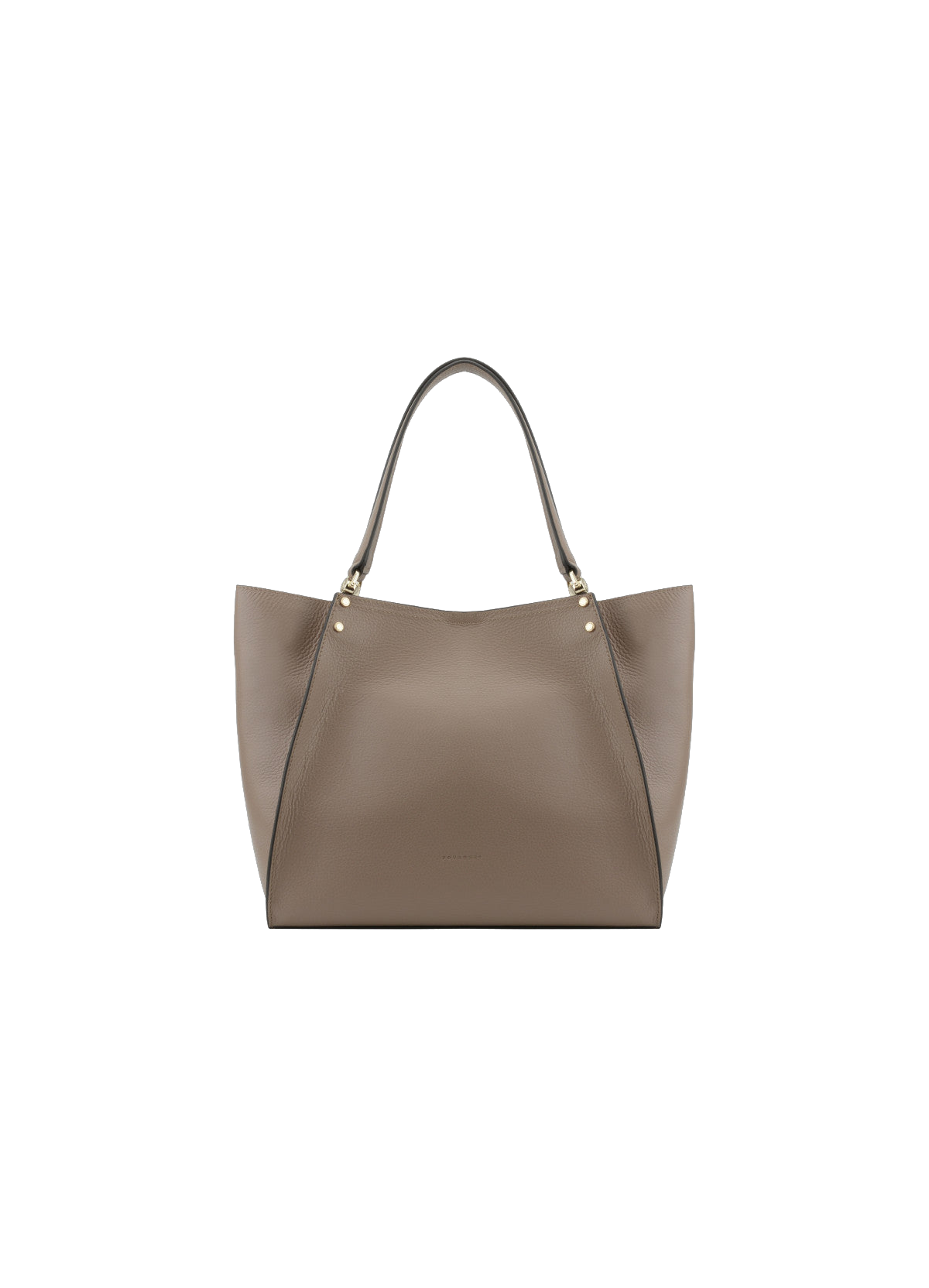 Hebdo | Sac PM en cuir de veau grainé POURCHET Marron