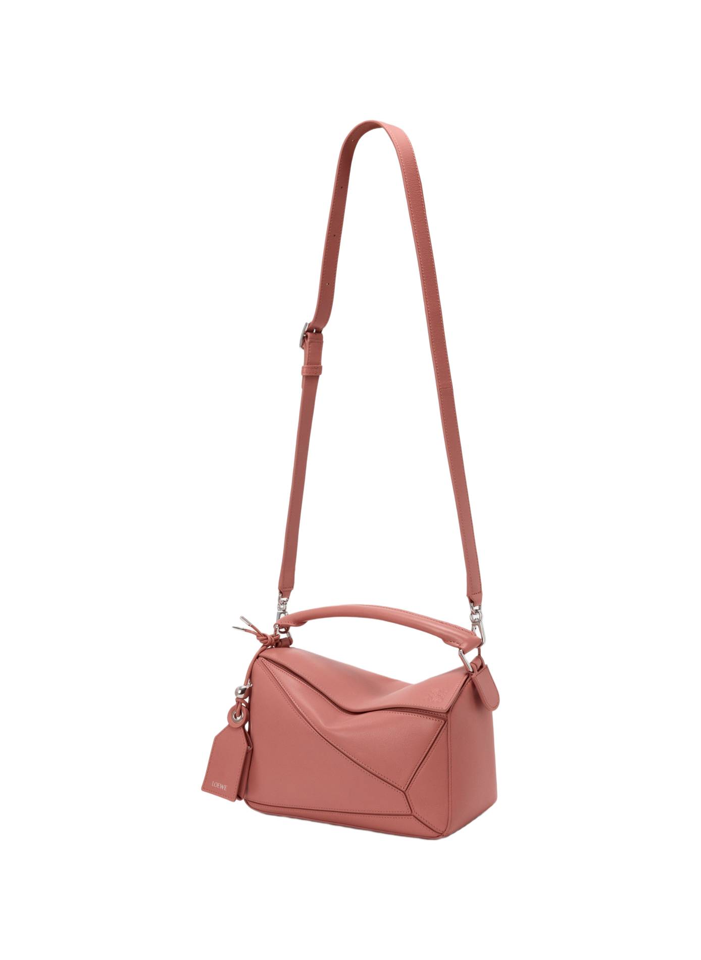 Petit sac Featherlight Puzzle en cuir d'agneau nappa LOEWE Rose