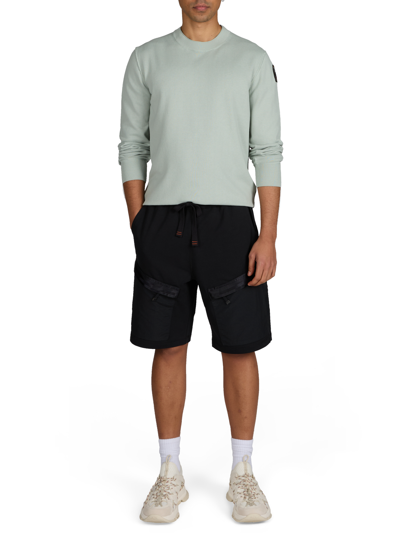 Ribbed Cotton Blend Sweater PARAJUMPERS Grey