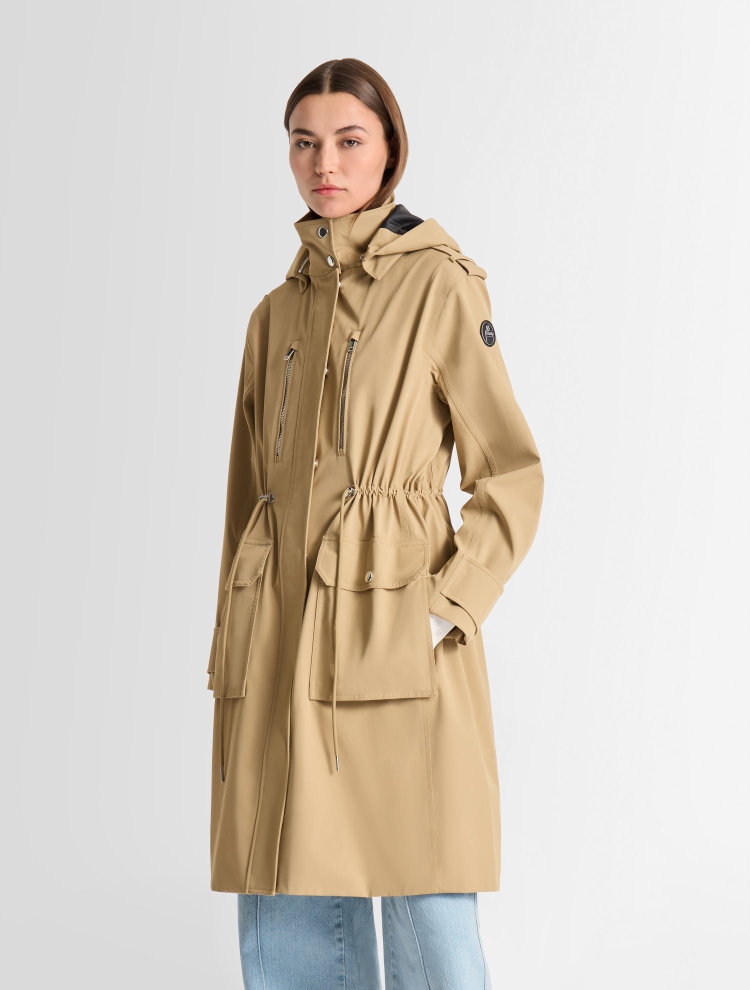 Parka melroo col capuche coupe ample FUSALP Beige