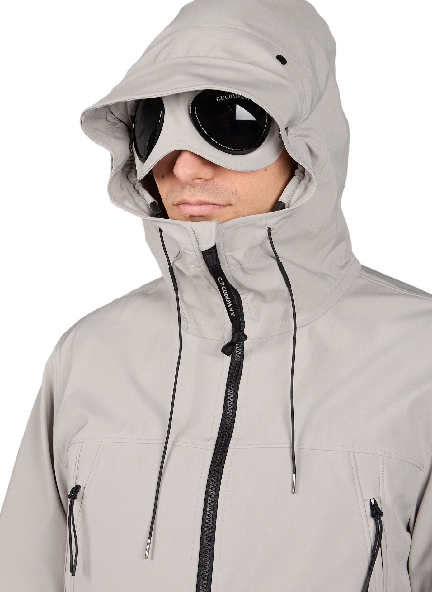 Veste zip à capuche CP COMPANY Beige