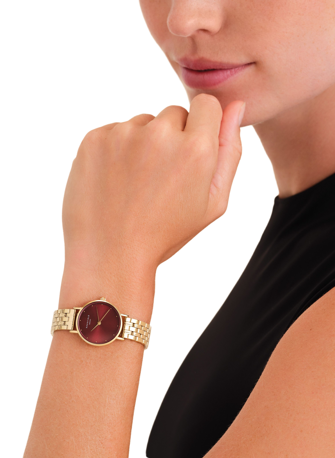 Montre analogique Small Edit en acier inoxydable ROSEFIELD Prune