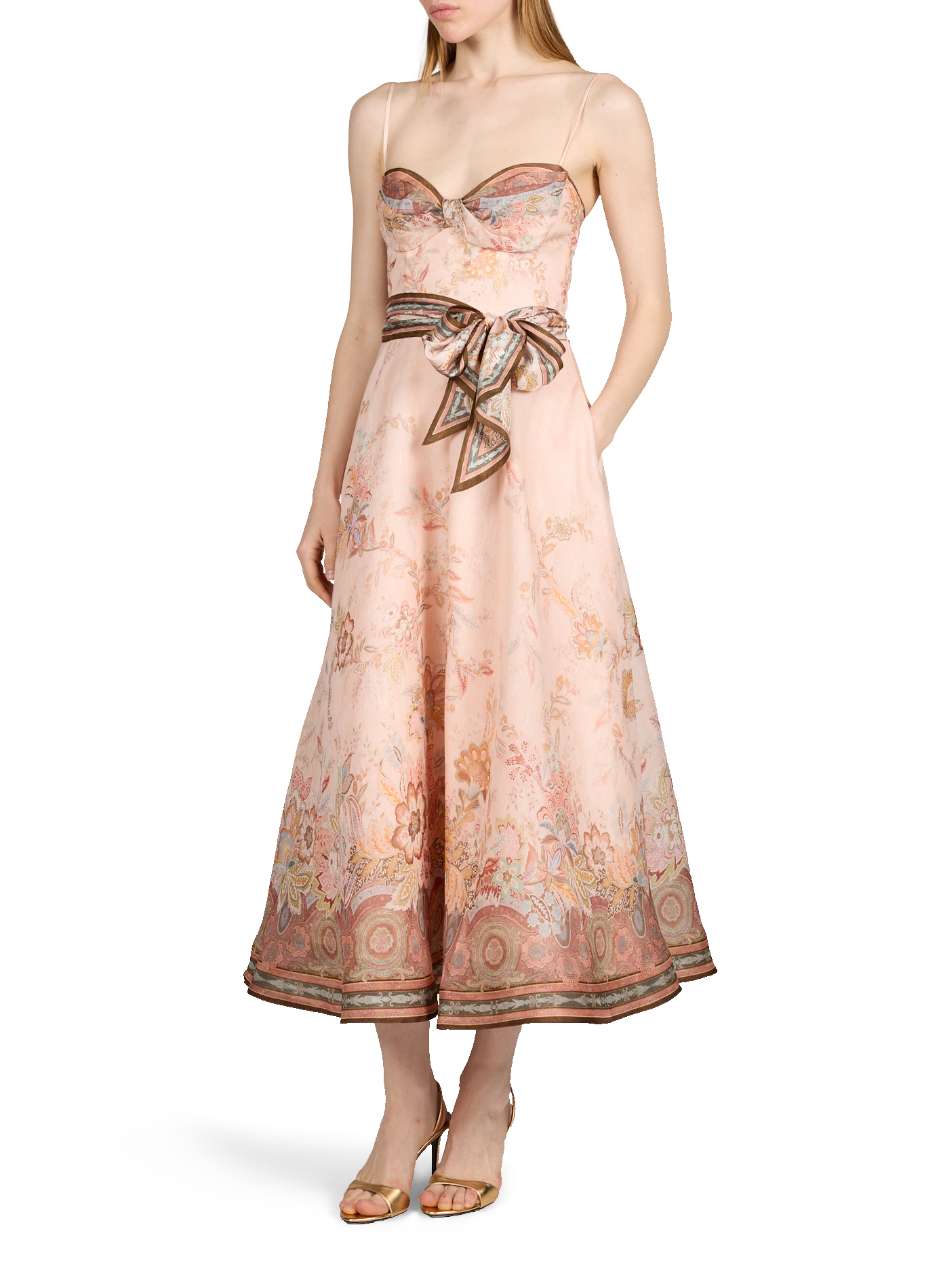 Printed midi skirt ZIMMERMANN White