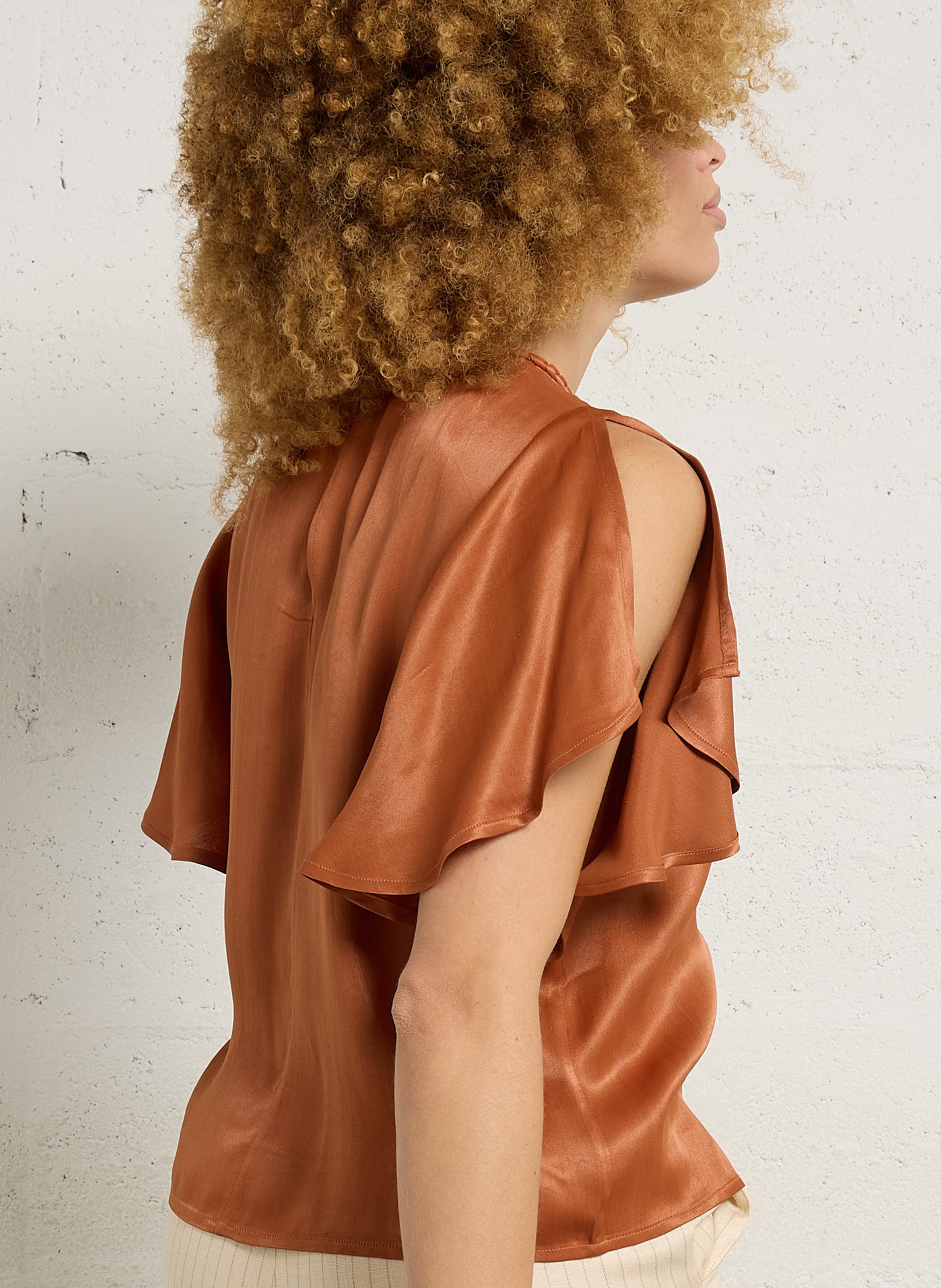 Top droit col rond fluide daren MAISON 123 Rouge