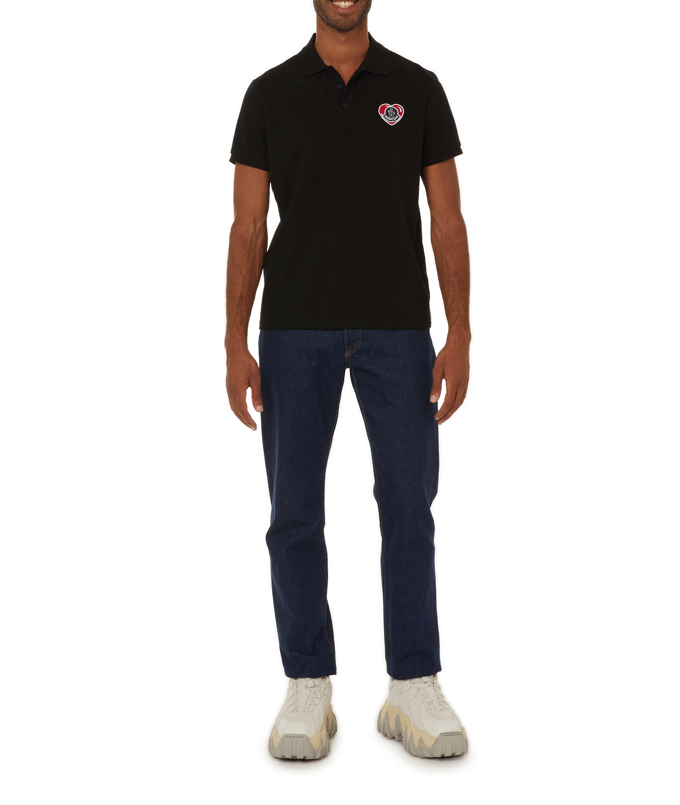 Cotton polo shirt MONCLER Black