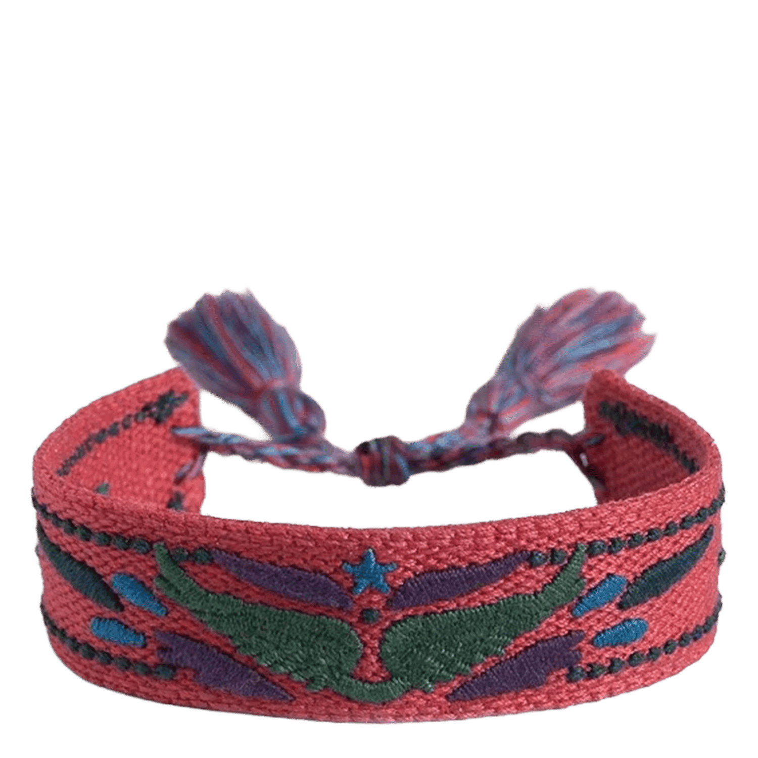 Bracelet en coton brodé ZADIG&VOLTAIRE Rose