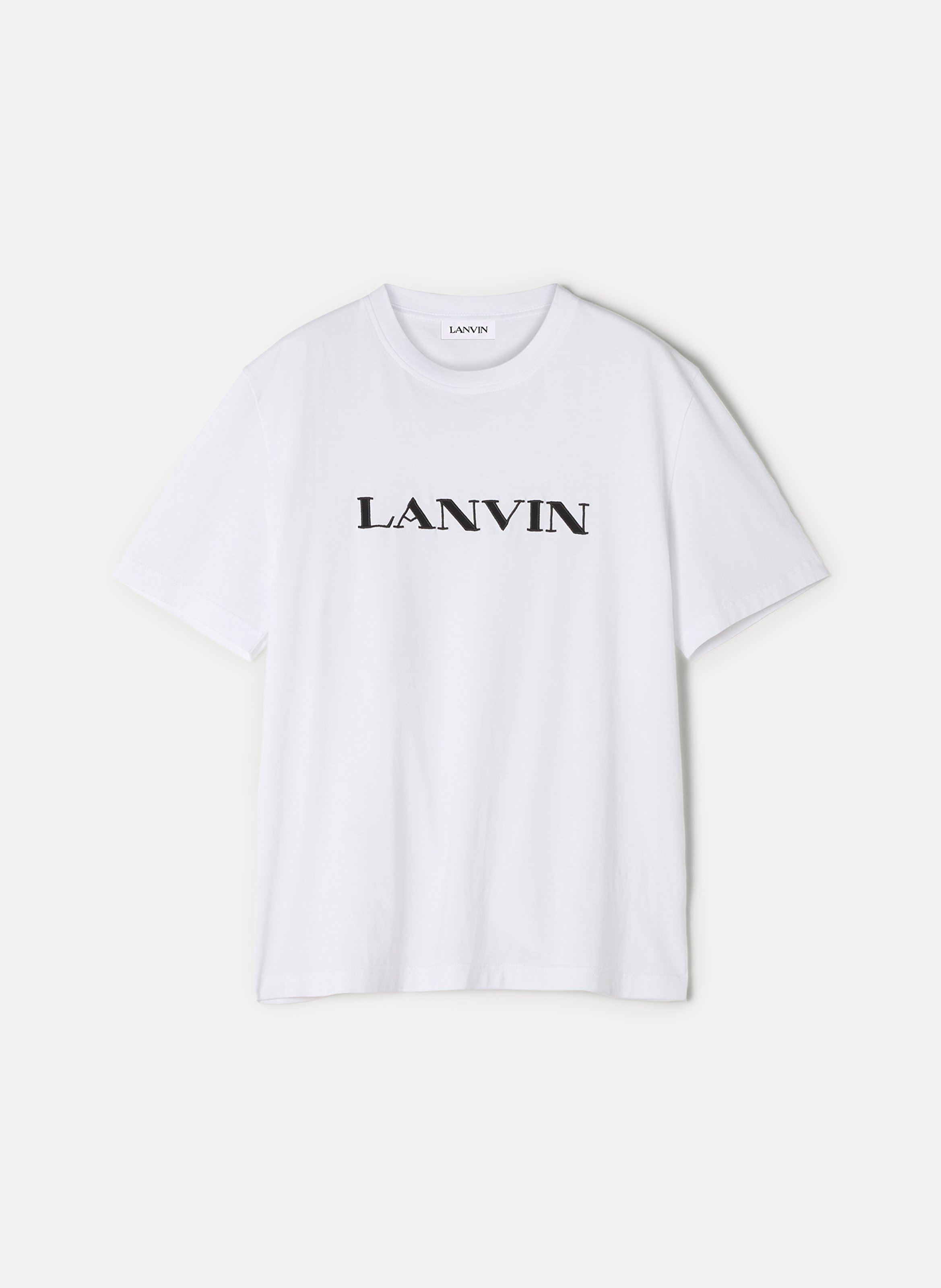T-shirt brodé lanvin en coton LANVIN Blanc