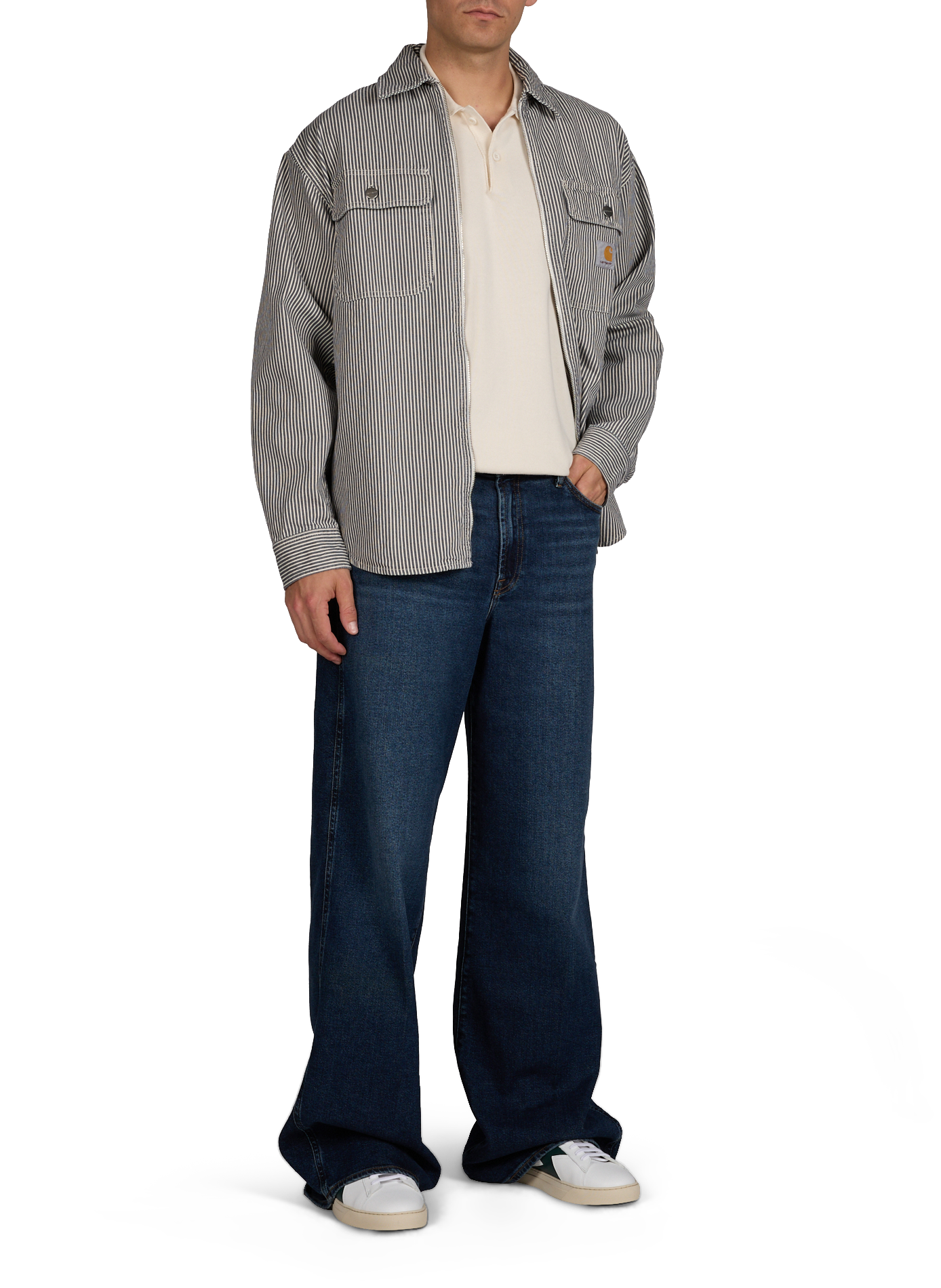 Mercer Striped Cotton Overshirt CARHARTT WIP Blue