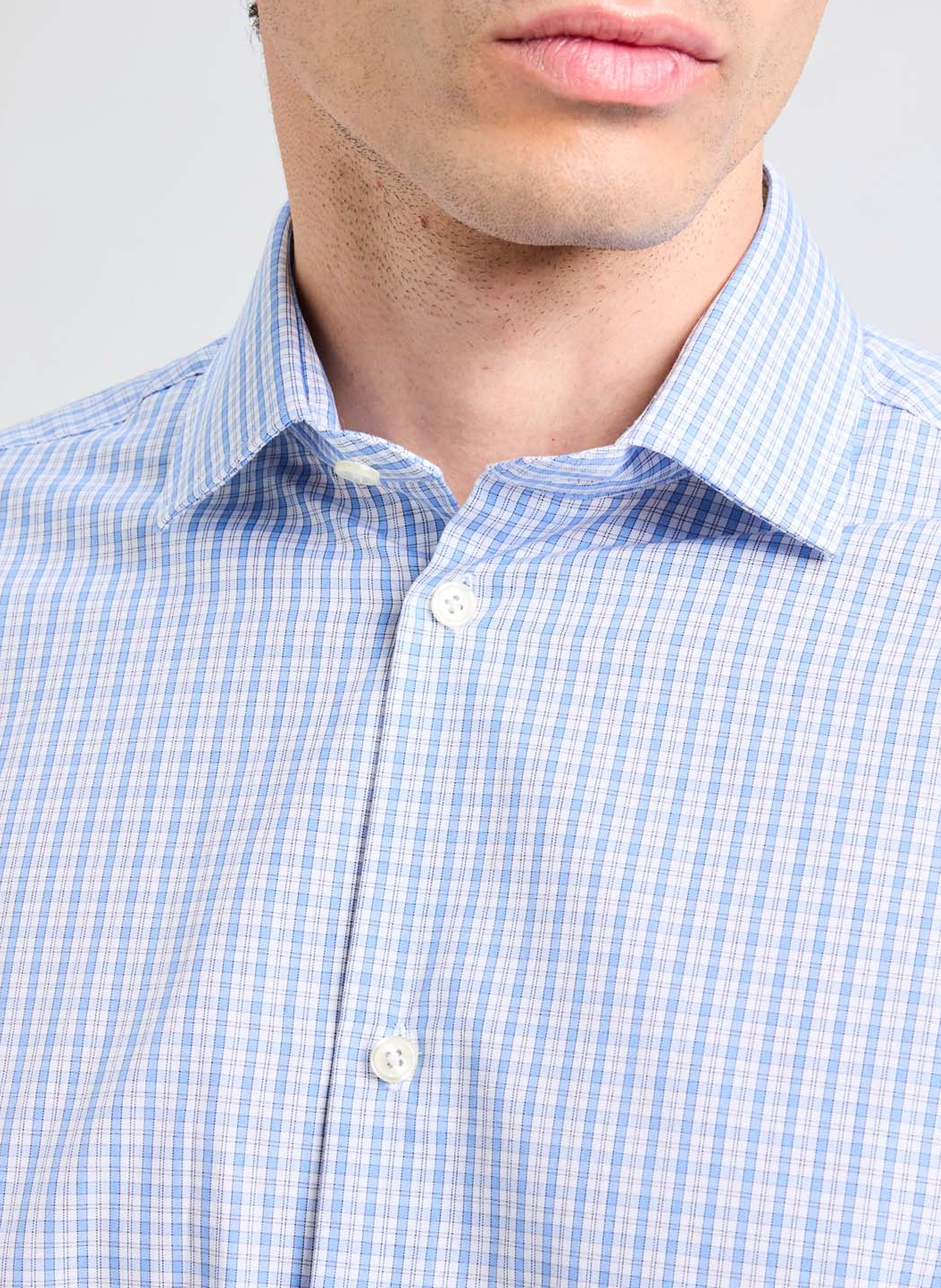 Chemise à carreaux Fold AU PRINTEMPS PARIS Bleu